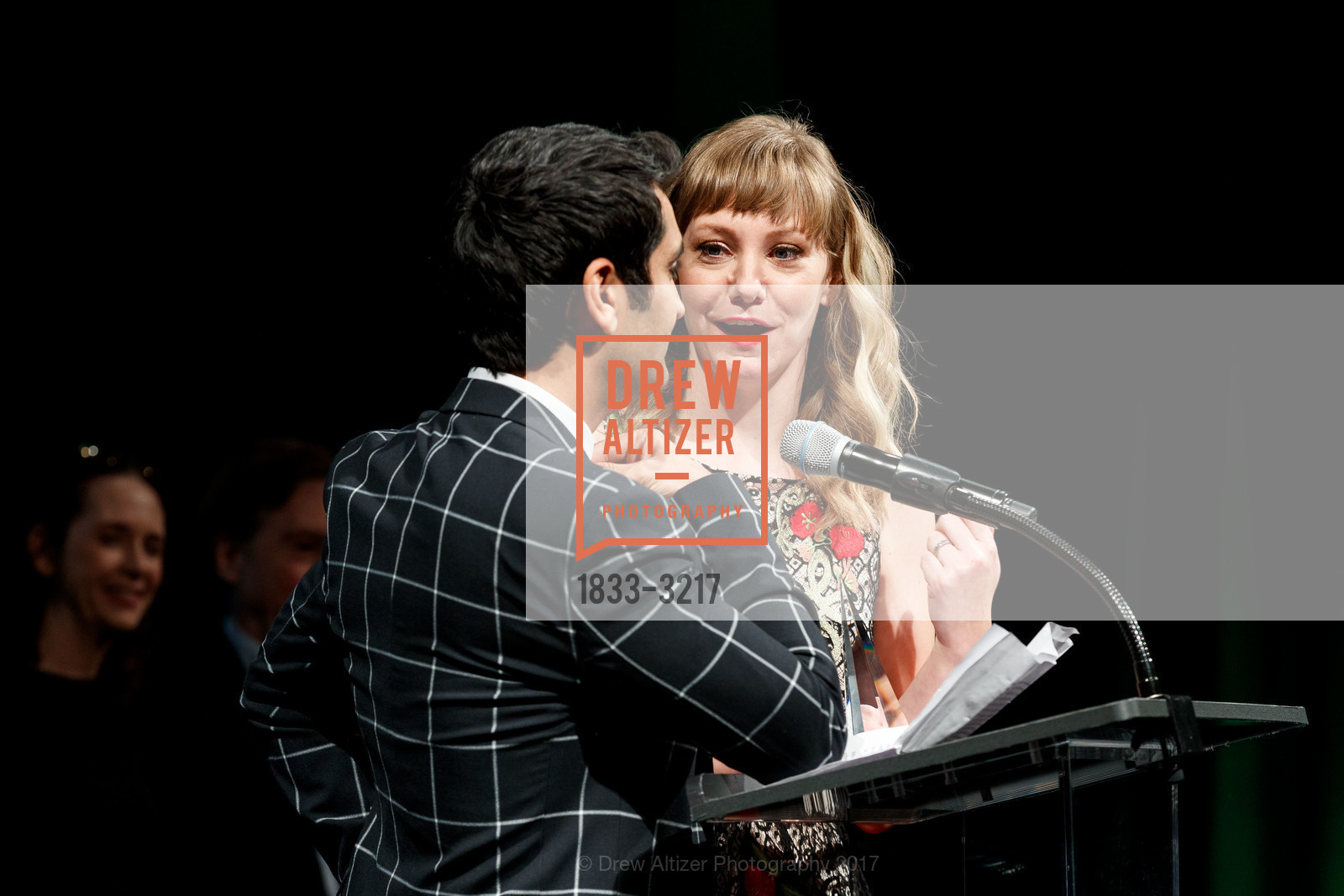 Kumail Nanjiani, Emily V. Gordon, SFFILM Awards Night 2017, Palace of Fine Arts. 3301 Lyon Street, December 5th, 2017, Photo #1833-3217 Kumail Nanjiani, Emily V. Gordon, Photo #1833-3217