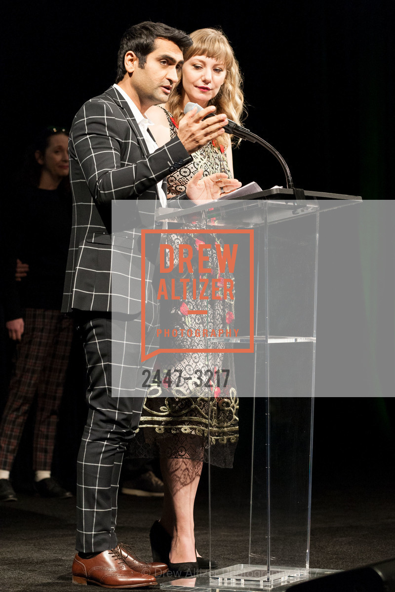 Kumail Nanjiani, Emily V. Gordon, SFFILM Awards Night 2017, Palace of Fine Arts. 3301 Lyon Street, December 5th, 2017, Photo #2447-3217 Kumail Nanjiani, Emily V. Gordon, Photo #2447-3217