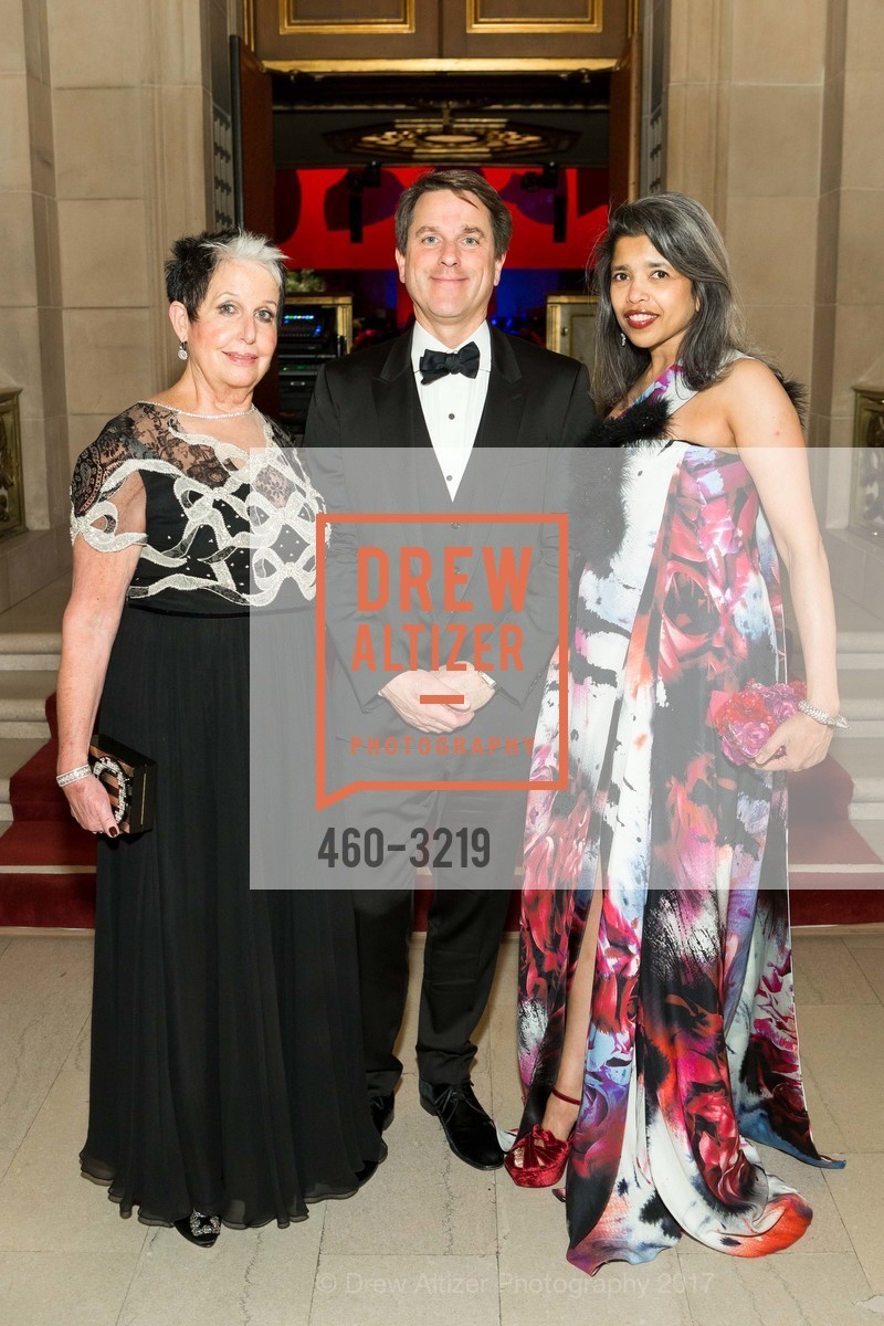Karen Kubin, Gregory Malin, Deepa Pakianathan, Dinner on the Opera House Stage 2017, War Memorial Opera House, December 4th, 2017, Photo #460-3219 Karen Kubin, Gregory Malin, Deepa Pakianathan, Photo #460-3219