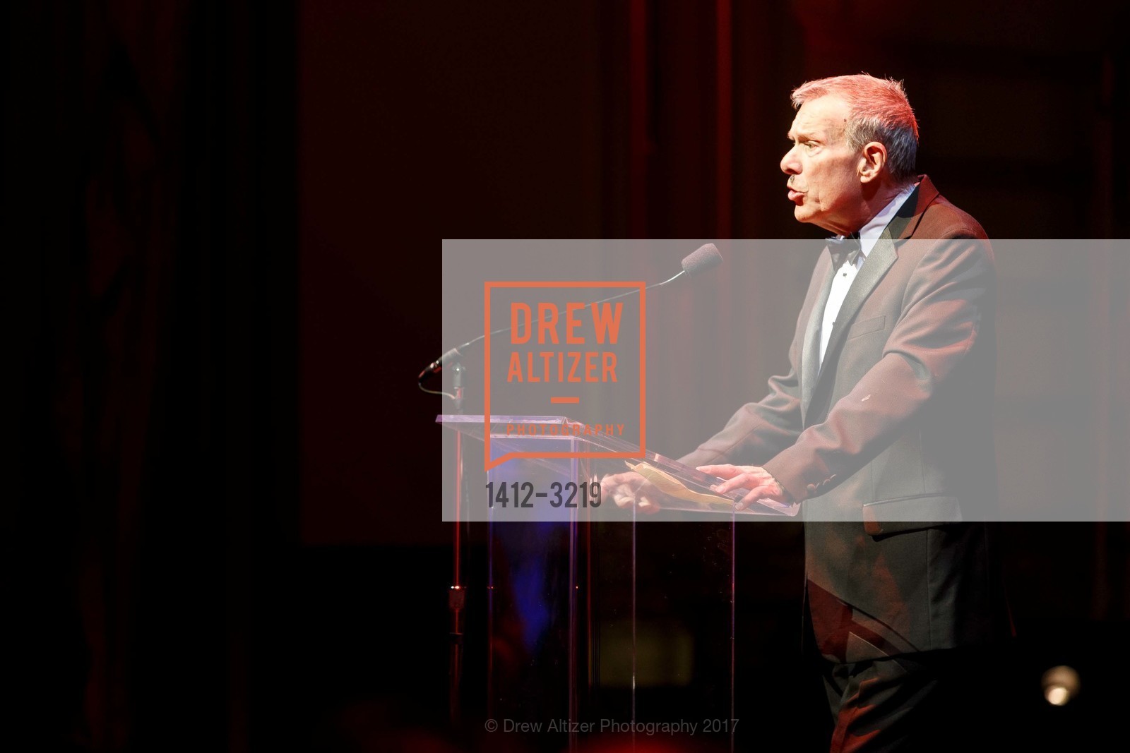 David Gockley, Dinner on the Opera House Stage 2017, War Memorial Opera House, December 4th, 2017, Photo #1412-3219 David Gockley, Photo #1412-3219