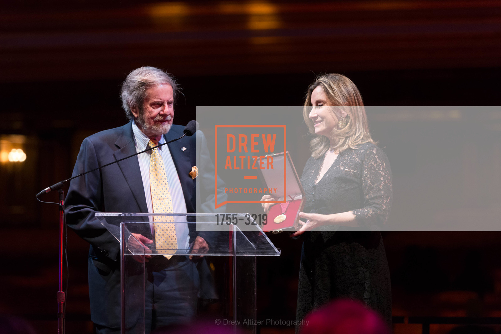 Tad Taube, Dianne Taube, Dinner on the Opera House Stage 2017, War Memorial Opera House, Photo #1755-3219 Tad Taube, Dianne Taube, Photo #1755-3219