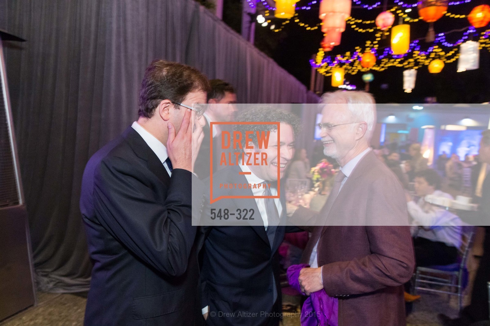 Matias Tarnopolsky, Gustavo Dudamel, John Adams, Gala at The Greek Benefiting Cal Performances, UC Berkeley's Greek Theatre. 2001 Gayley Rd, September 25th, 2015,Drew Altizer, Drew Altizer Photography, full-service event agency, private events, San Francisco photographer, photographer California