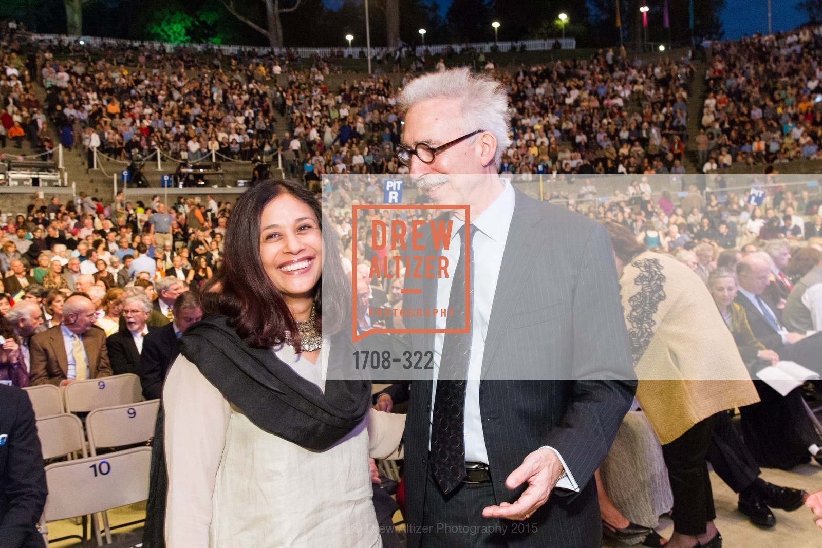 Janaki Bakhle, Nicholas Dirks, Gala at The Greek Benefiting Cal Performances, UC Berkeley's Greek Theatre. 2001 Gayley Rd, September 25th, 2015,Drew Altizer, Drew Altizer Photography, full-service agency, private events, San Francisco photographer, photographer california