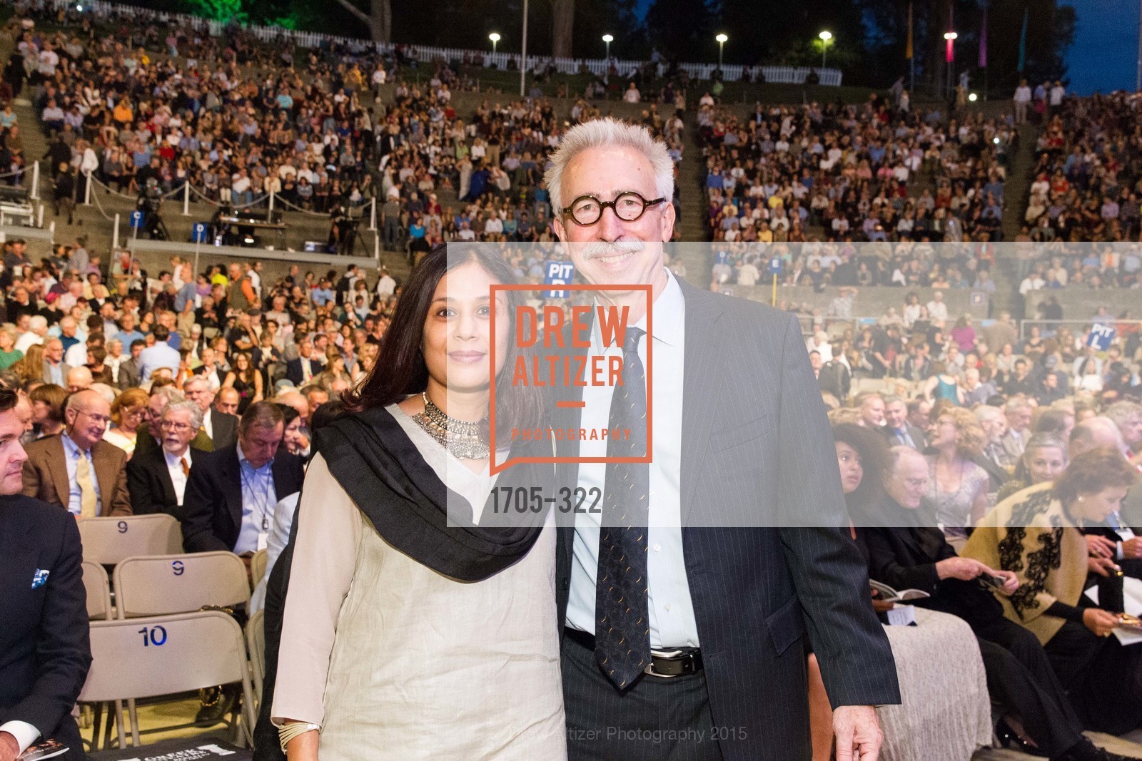 Janaki Bakhle, Nicholas Dirks, Gala at The Greek Benefiting Cal Performances, UC Berkeley's Greek Theatre. 2001 Gayley Rd, September 25th, 2015,Drew Altizer, Drew Altizer Photography, full-service agency, private events, San Francisco photographer, photographer california