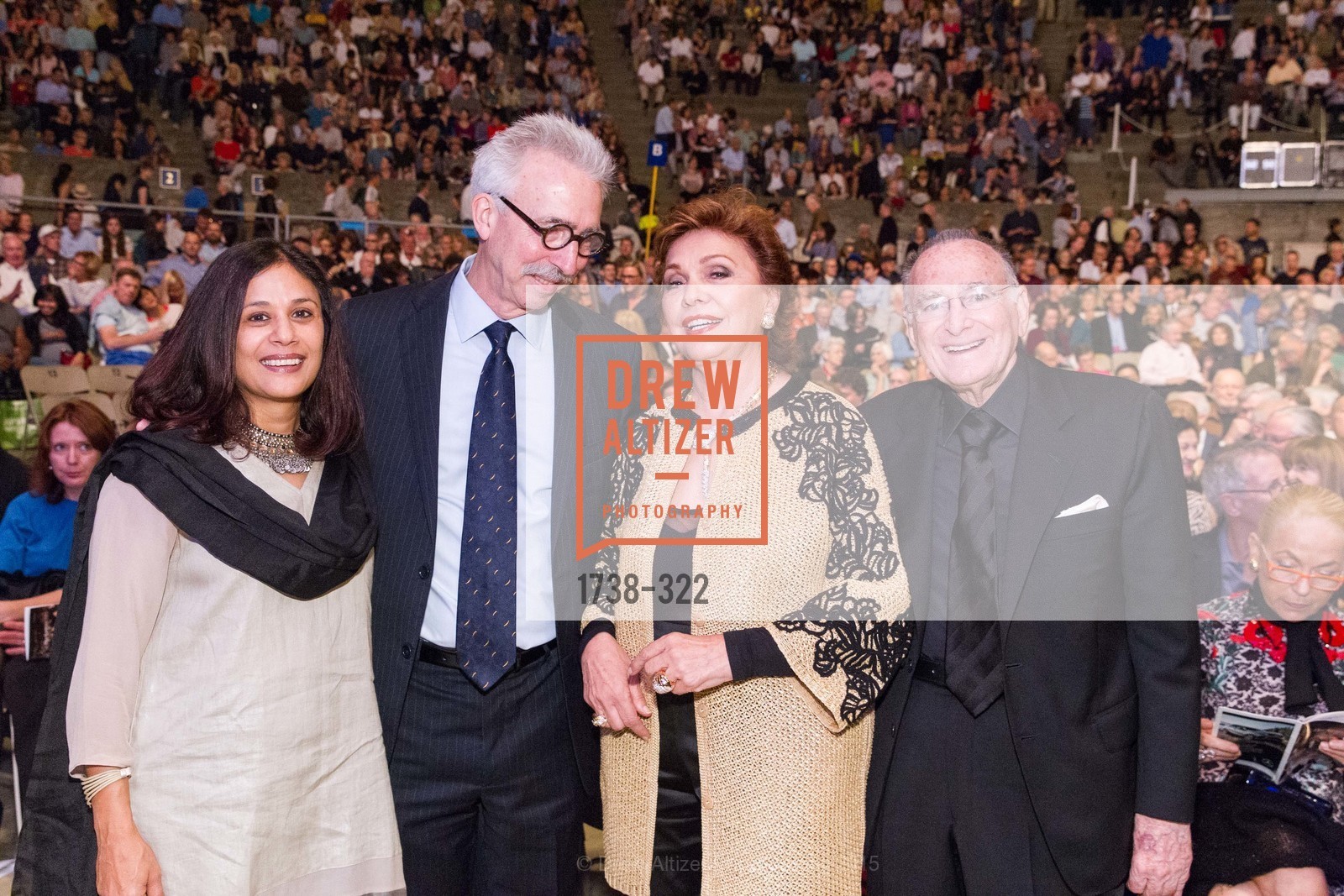 Janaki Bakhle, Nicholas Dirks, Maria Manetti Shrem, Jan Shrem, Photo #1738-322
