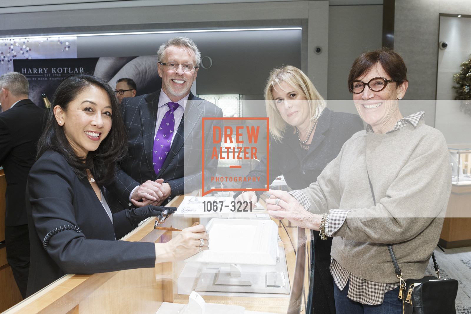 Maria Montes, Peter Hernandez, Danelle Lateur, Harry Kotlar Screening at Shreve & Co., Shreve & Co. 150 Post St, December 5th, 2017, Photo #1067-3221 Maria Montes, Peter Hernandez, Danelle Lateur, Photo #1067-3221