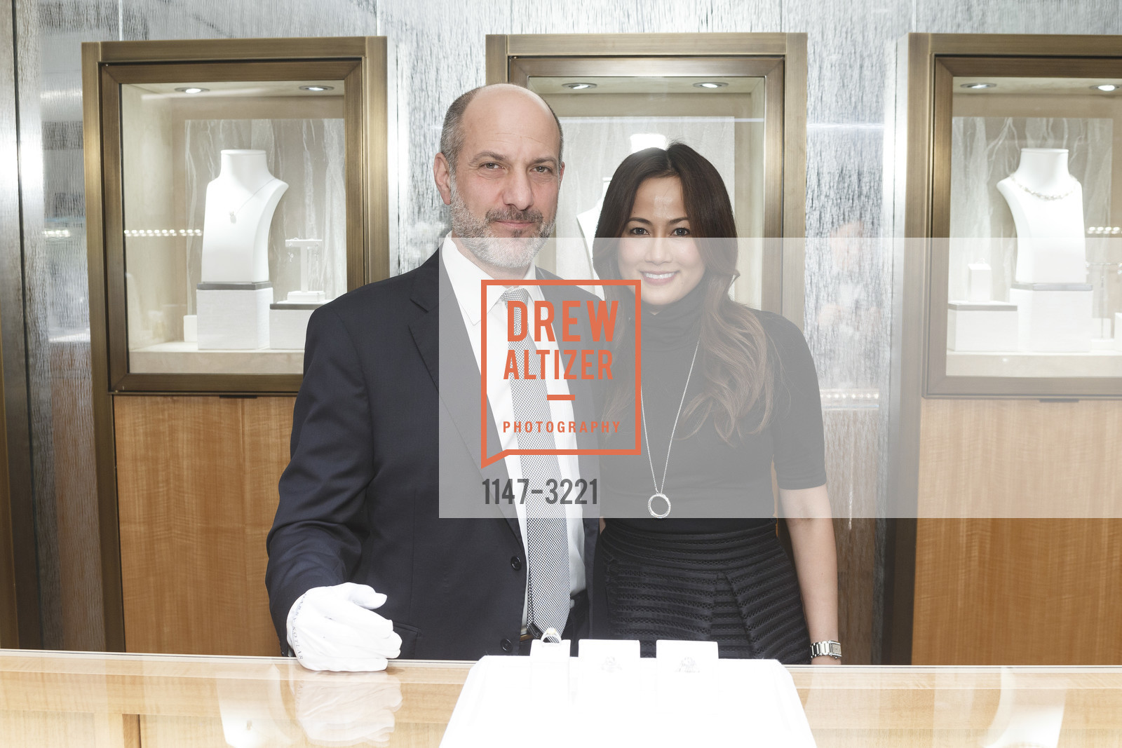 David Wiener, Czarah Cabrera, Harry Kotlar Screening at Shreve & Co., Shreve & Co. 150 Post St, December 5th, 2017, Photo #1147-3221 David Wiener, Czarah Cabrera, Photo #1147-3221