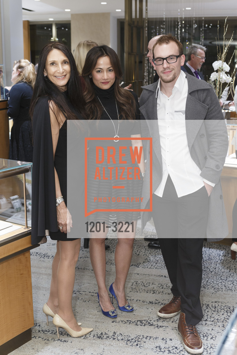 Tracy Ellison, Czarah Cabrera, Tobias Deml, Harry Kotlar Screening at Shreve & Co., Shreve & Co. 150 Post St, December 5th, 2017, Photo #1201-3221 Tracy Ellison, Czarah Cabrera, Tobias Deml, Photo #1201-3221