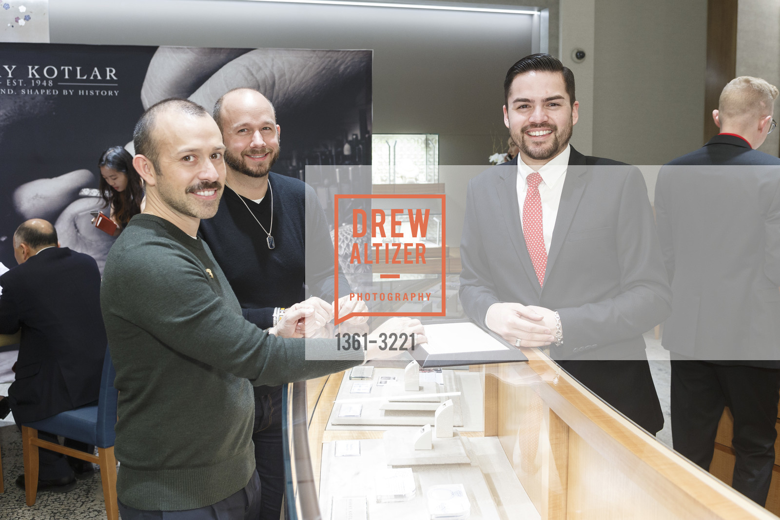 Richard Cuervo, Matt Colter, Joel Sass, Harry Kotlar Screening at Shreve & Co., Shreve & Co. 150 Post St, December 5th, 2017, Photo #1361-3221 Richard Cuervo, Matt Colter, Joel Sass, Photo #1361-3221