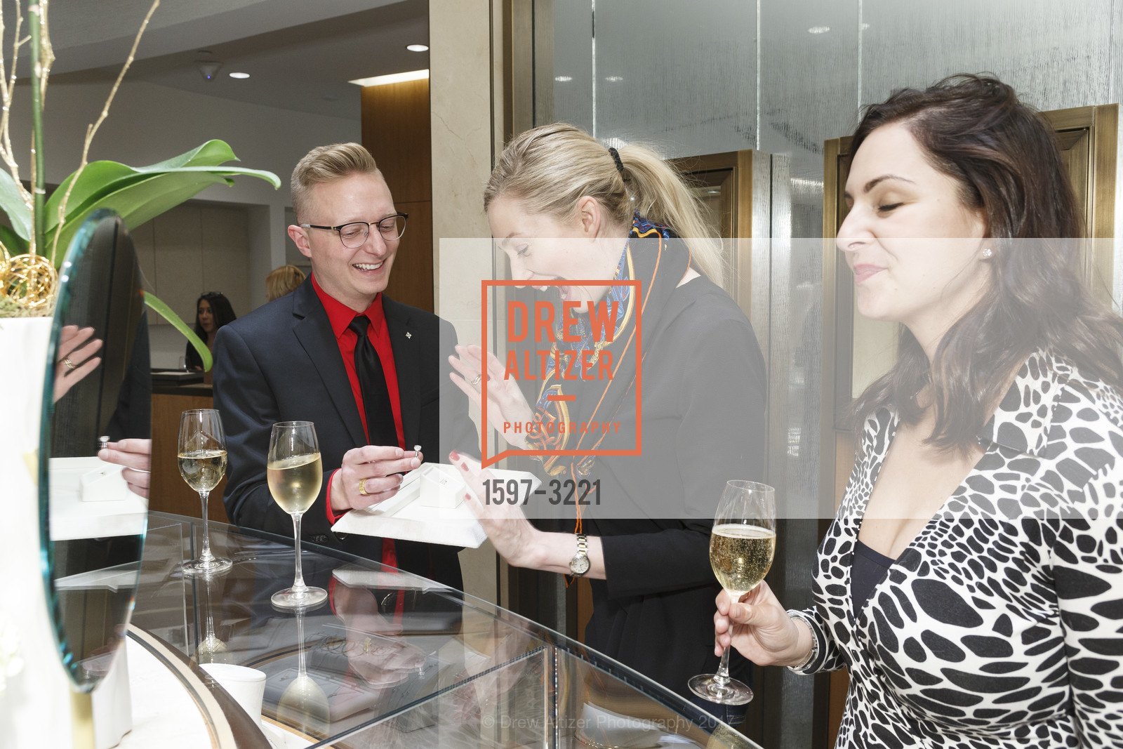 Tia Sherringham, Andrea Lavado, Harry Kotlar Screening at Shreve & Co., Shreve & Co. 150 Post St, December 5th, 2017, Photo #1597-3221 Tia Sherringham, Andrea Lavado, Photo #1597-3221