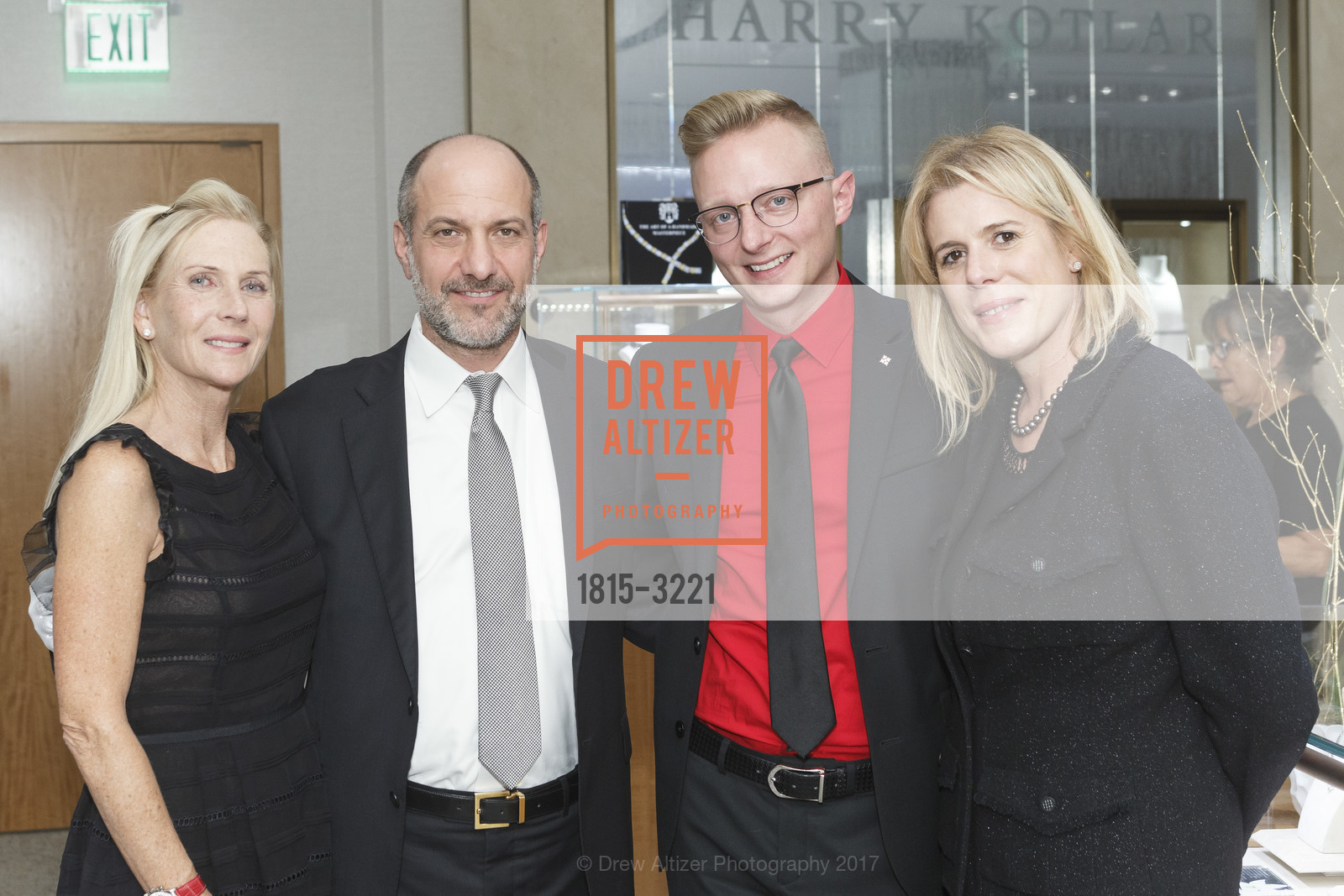 Diane Adams, David Wiener, Danelle Lateur, Harry Kotlar Screening at Shreve & Co., Shreve & Co. 150 Post St, December 5th, 2017, Photo #1815-3221 Diane Adams, David Wiener, Danelle Lateur, Photo #1815-3221