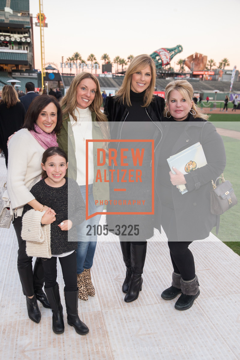 Bettina Baumgarten, Gabrielle Baumgarten, Amy Gee, Mendy Calegari, Kathy Jacobson, Holiday Heroes 2017, AT&T Park. 24 Willie Mays Plaza, San Francisco, CA, December 5th, 2017, Photo #2105-3225 Bettina Baumgarten, Gabrielle Baumgarten, Amy Gee, Mendy Calegari, Kathy Jacobson, Photo #2105-3225
