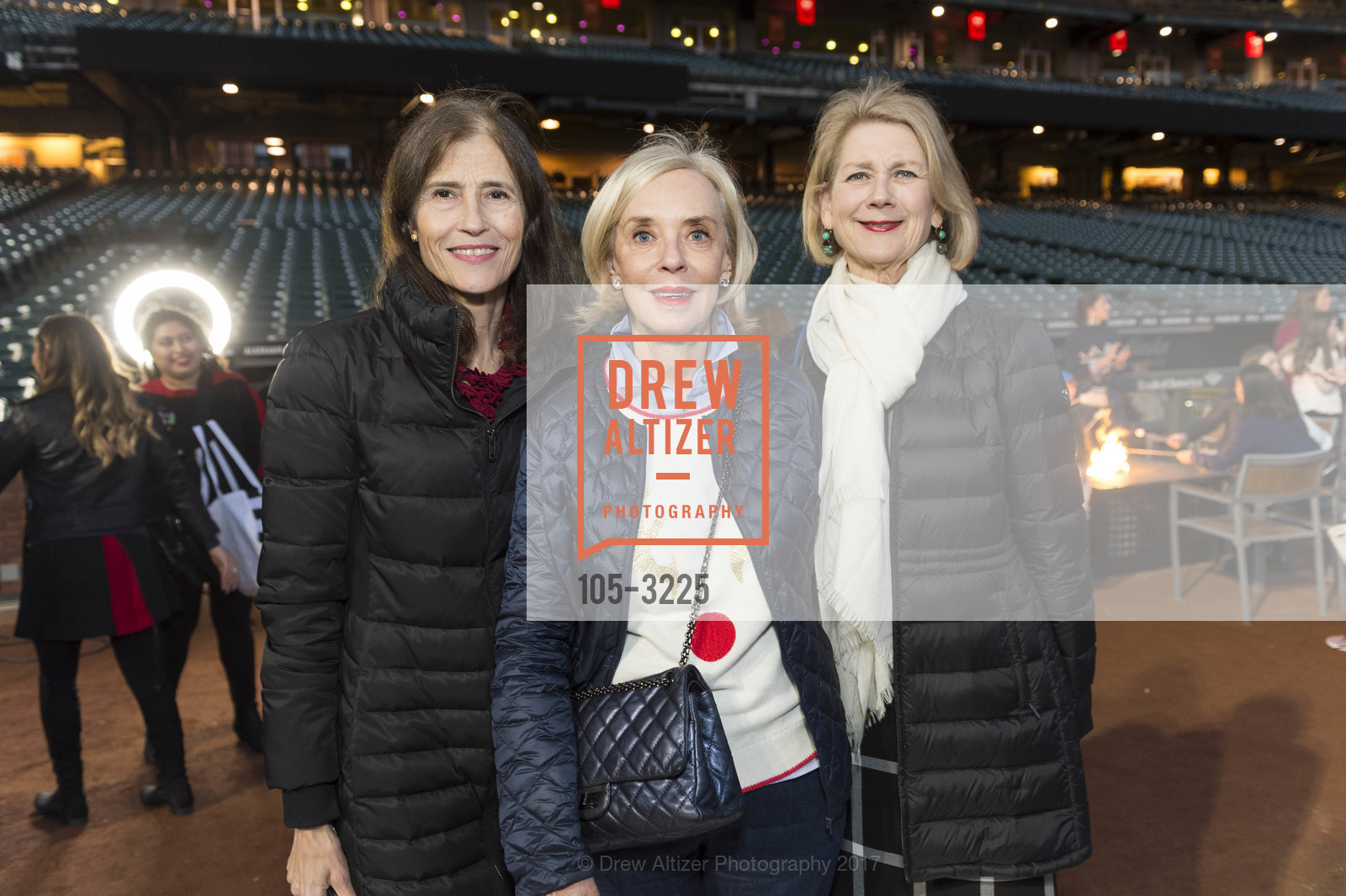 Rada Brooks, Peggy Newton, Kate Cuffino, Holiday Heroes 2017, AT&T Park. 24 Willie Mays Plaza, San Francisco, CA, December 5th, 2017, Photo #105-3225 Rada Brooks, Peggy Newton, Kate Cuffino, Photo #105-3225