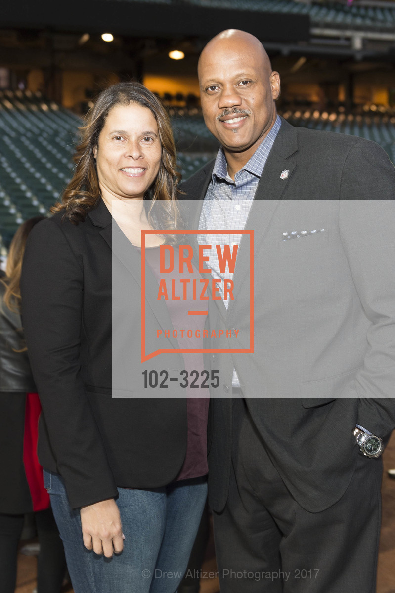 Erica Arteseros, Dennis Brown, Holiday Heroes 2017, AT&T Park. 24 Willie Mays Plaza, San Francisco, CA, December 5th, 2017, Photo #102-3225 Erica Arteseros, Dennis Brown, Photo #102-3225