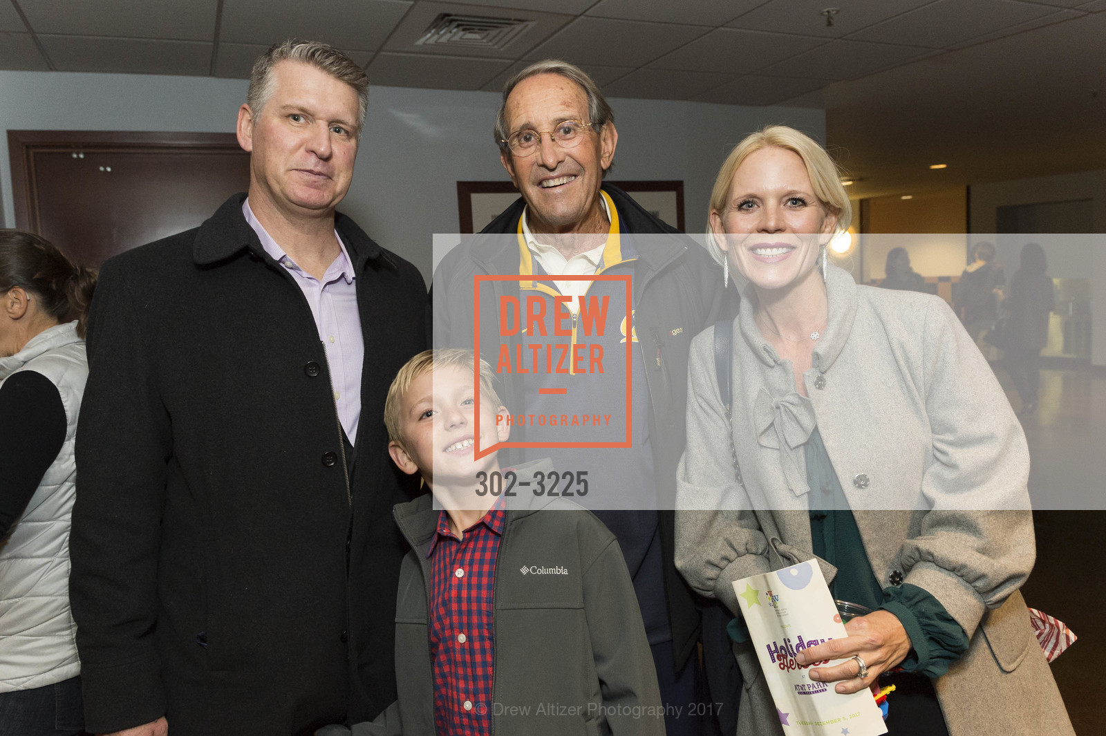 Mark Henderson, Stu Gordon, Brady Henderson, Tamara Henderson, Holiday Heroes 2017, AT&T Park. 24 Willie Mays Plaza, San Francisco, CA, December 5th, 2017, Photo #302-3225 Mark Henderson, Stu Gordon, Brady Henderson, Tamara Henderson, Photo #302-3225