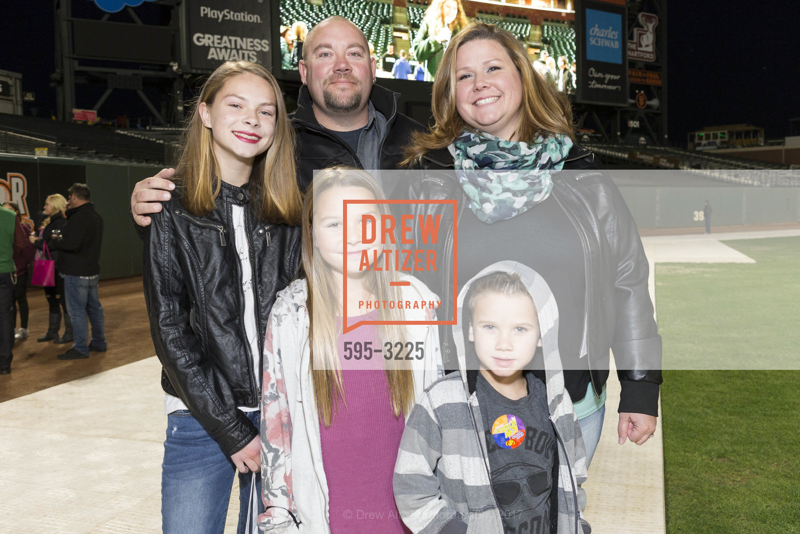 Blake Nelson, Candace Nelson, Alexis Nelson, Hannah Nelson, Chase Nelson, Holiday Heroes 2017, AT&T Park. 24 Willie Mays Plaza, San Francisco, CA, December 5th, 2017, Photo #595-3225 Blake Nelson, Candace Nelson, Alexis Nelson, Hannah Nelson, Chase Nelson, Photo #595-3225