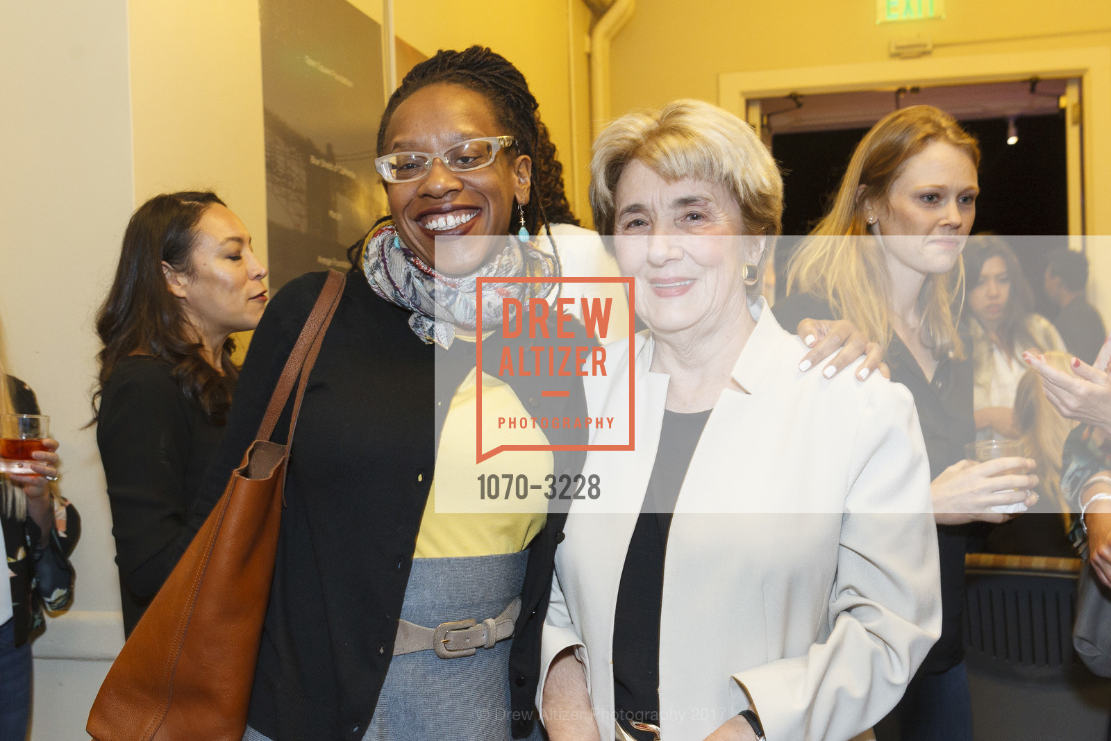 Lateefah Simon, Esta Soler, Phenomenal Woman Conversation & Benefit Reception, Futures Without Violence. 100 Montgomery St, December 5th, 2017, Photo #1070-3228 Lateefah Simon, Esta Soler, Photo #1070-3228