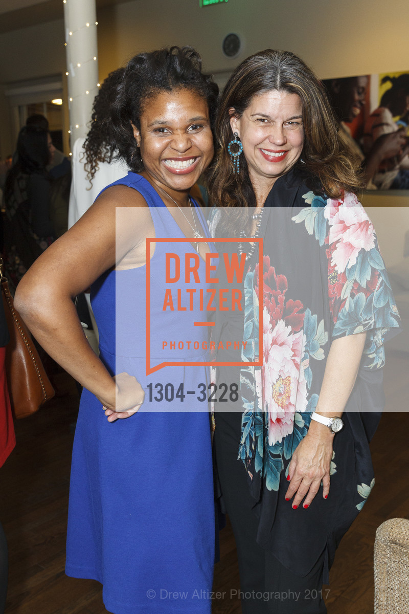 Damali Taylor, Debbie Mesloh, Phenomenal Woman Conversation & Benefit Reception, Futures Without Violence. 100 Montgomery St, December 5th, 2017, Photo #1304-3228 Damali Taylor, Debbie Mesloh, Photo #1304-3228