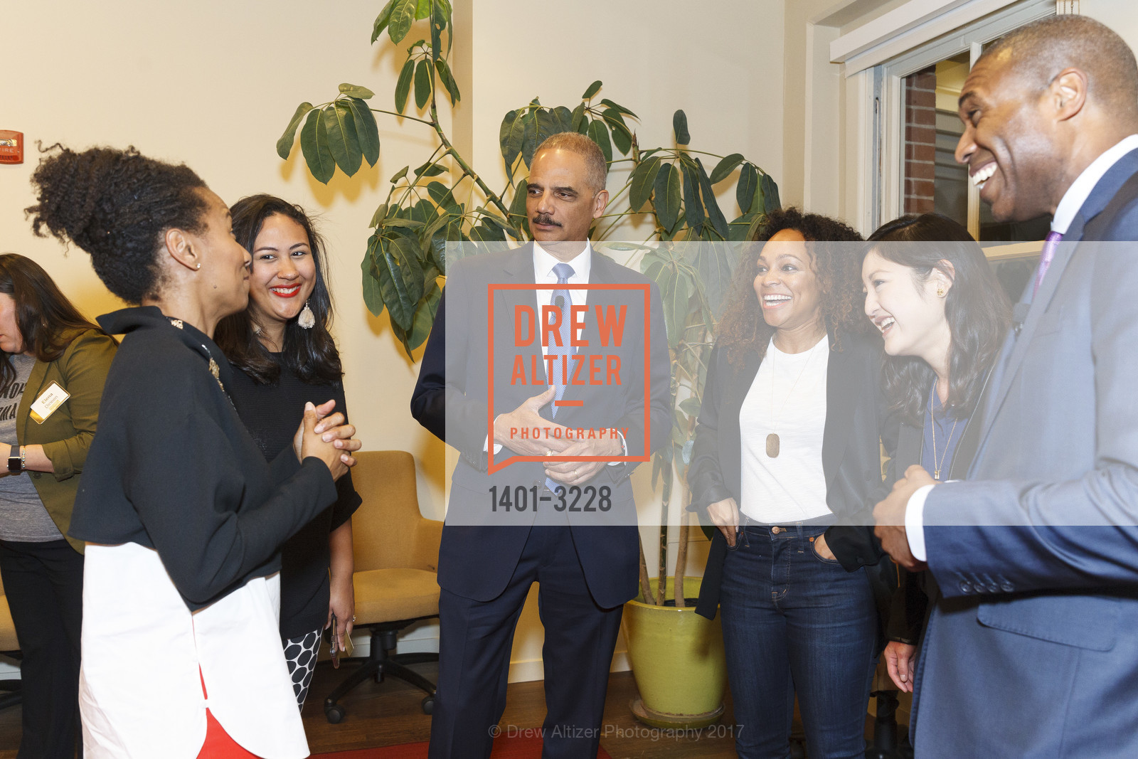 Maxine Williams, Bettie Thompson, Eric Holder, Monique Dorsainvil, Mana Nakagawa, Tony West, Photo #1401-3228
