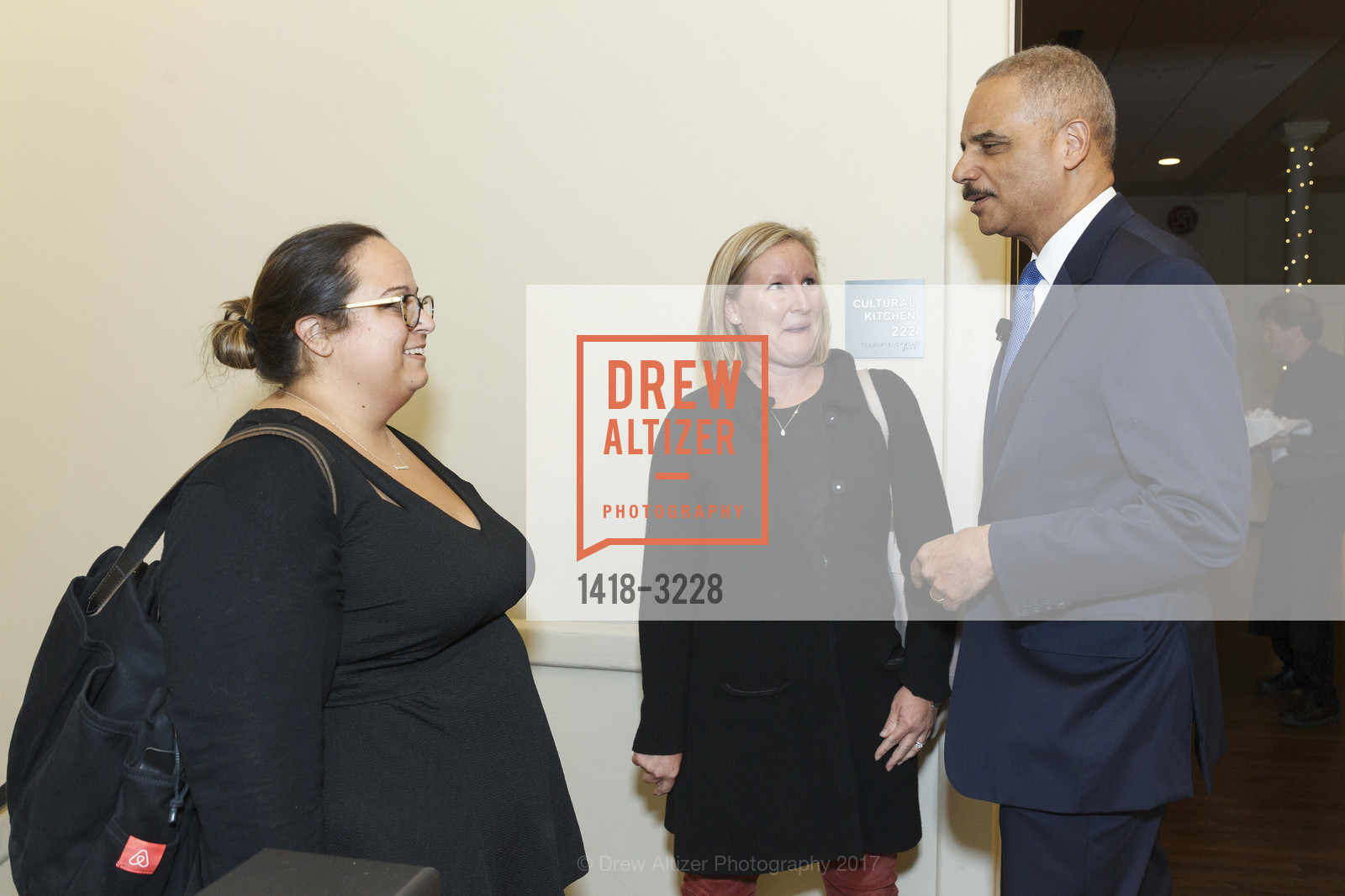 Eric Holder, Phenomenal Woman Conversation & Benefit Reception, Futures Without Violence. 100 Montgomery St, December 5th, 2017, Photo #1418-3228 Eric Holder, Photo #1418-3228