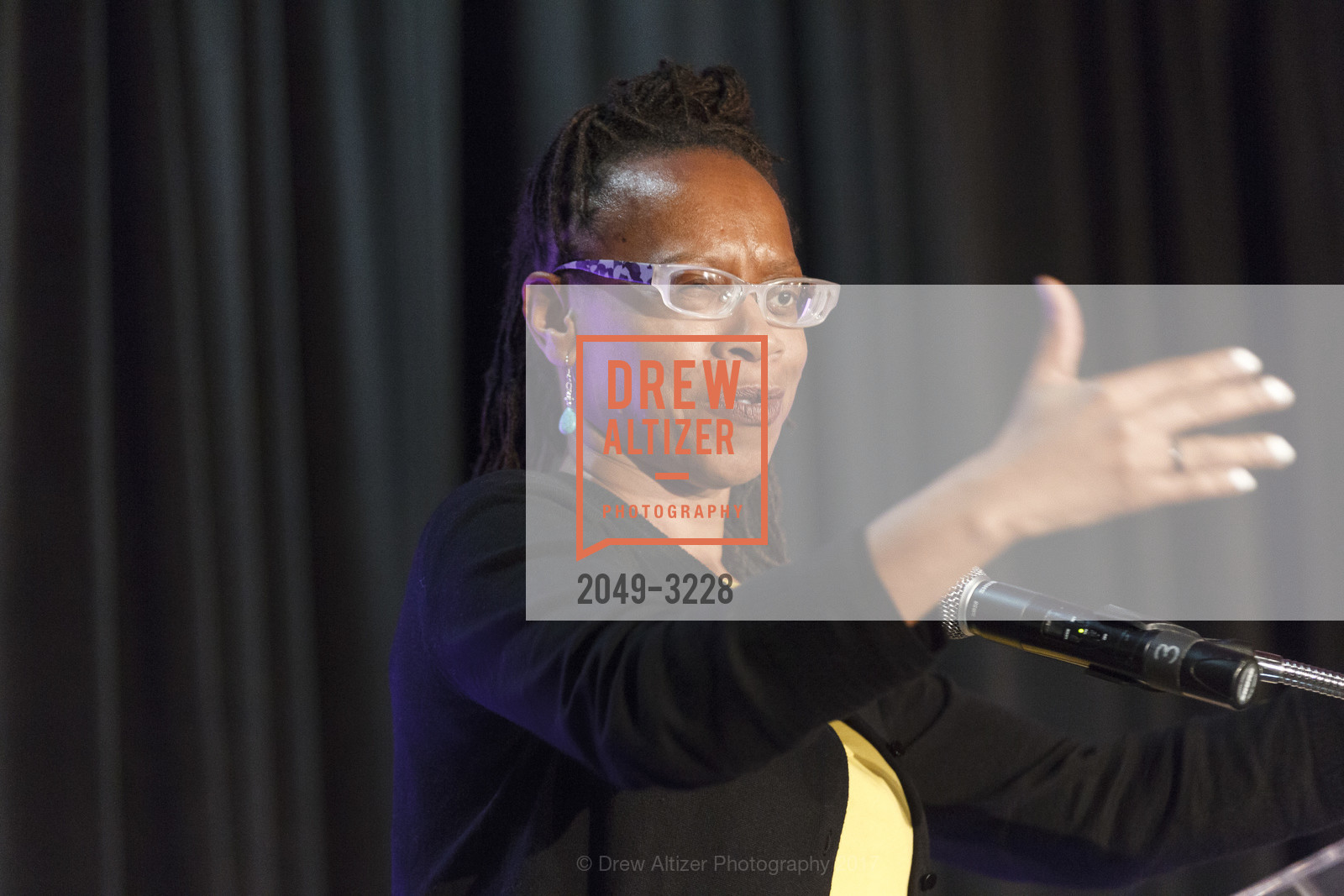 Lateefah Simon, Phenomenal Woman Conversation & Benefit Reception, Futures Without Violence. 100 Montgomery St, December 5th, 2017, Photo #2049-3228 Lateefah Simon, Photo #2049-3228