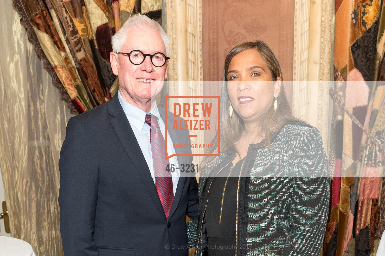 Hans Tanner, Fayrooz Tanner, Protocol Office Christmas Party Hosted by Gordon and Ann Getty, Private Residence, December 5th, 2017, Photo #46-3231 Hans Tanner, Fayrooz Tanner, Photo #46-3231