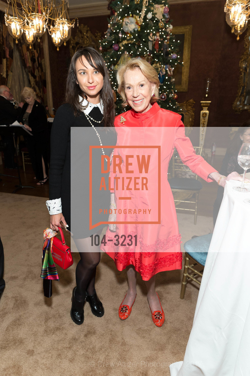 Valerie Monzuk, Charlotte Shultz, Protocol Office Christmas Party Hosted by Gordon and Ann Getty, Private Residence, December 5th, 2017, Photo #104-3231 Valerie Monzuk, Charlotte Shultz, Photo #104-3231