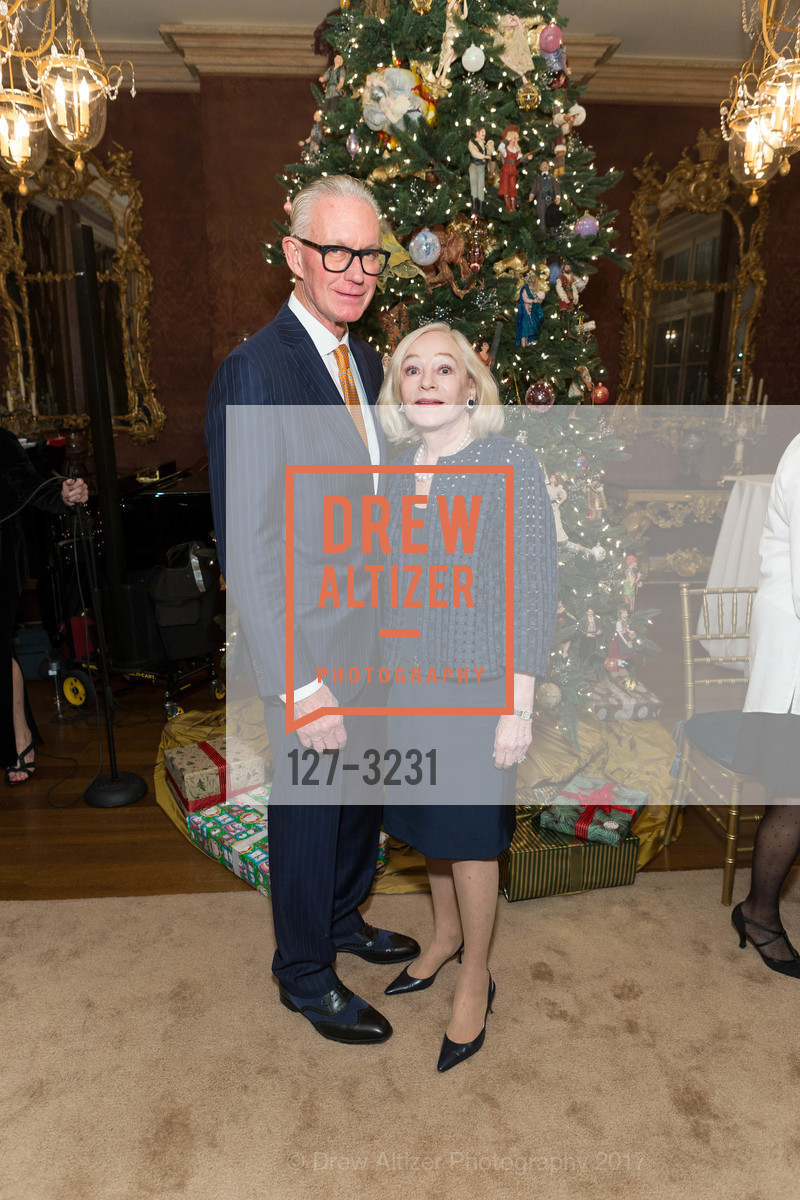 David Blende, Gretchen Kimball, Protocol Office Christmas Party Hosted by Gordon and Ann Getty, Private Residence, December 5th, 2017, Photo #127-3231 David Blende, Gretchen Kimball, Photo #127-3231