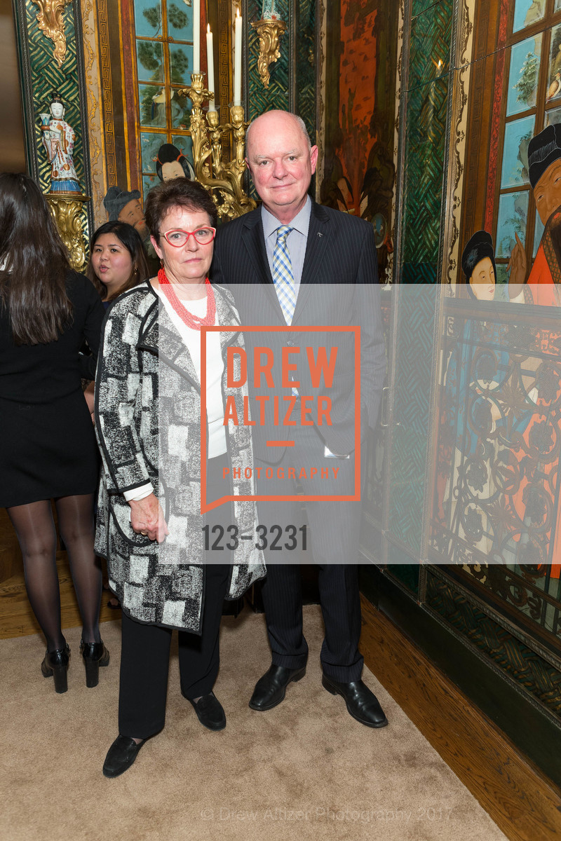 Penny Oldfield, Chris Oldfield, Protocol Office Christmas Party Hosted by Gordon and Ann Getty, Private Residence, December 5th, 2017, Photo #123-3231 Penny Oldfield, Chris Oldfield, Photo #123-3231