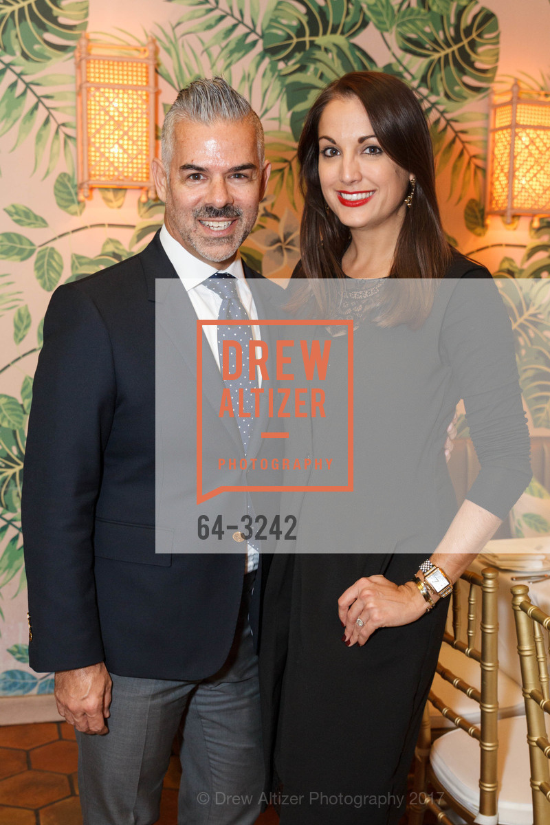 Ron Barajas, Megan Connelly, Saks Fifth Avenue and David Webb Dinner, Leo's Oyster Bar. 568 Sacramento Street, December 7th, 2017, Photo #64-3242 Ron Barajas, Megan Connelly, Photo #64-3242