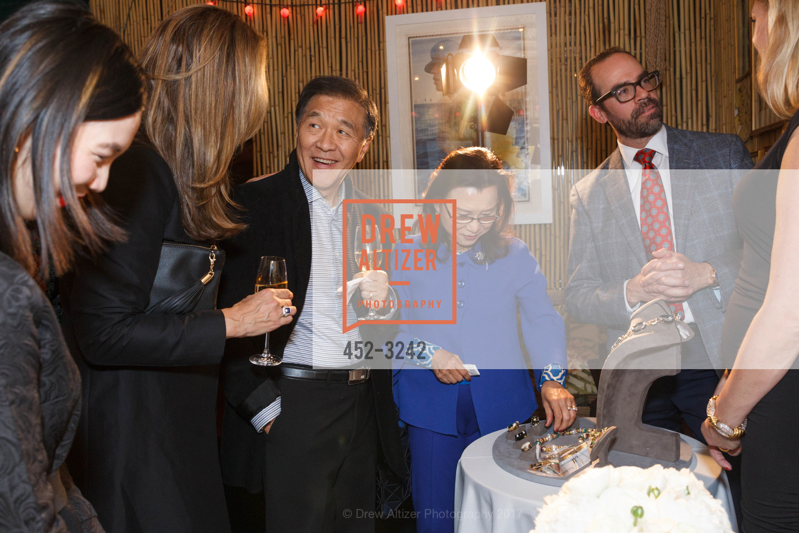 Atmosphere, Saks Fifth Avenue and David Webb Dinner, Leo's Oyster Bar. 568 Sacramento Street, December 7th, 2017, Photo #452-3242 Atmosphere, Photo #452-3242