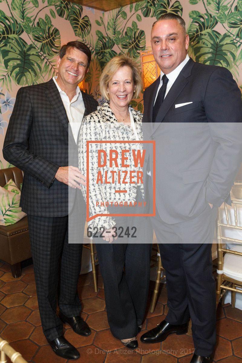 Edward Poole, Lynn Poole, John Cruz, Saks Fifth Avenue and David Webb Dinner, Leo's Oyster Bar. 568 Sacramento Street, December 7th, 2017, Photo #622-3242 Edward Poole, Lynn Poole, John Cruz, Photo #622-3242