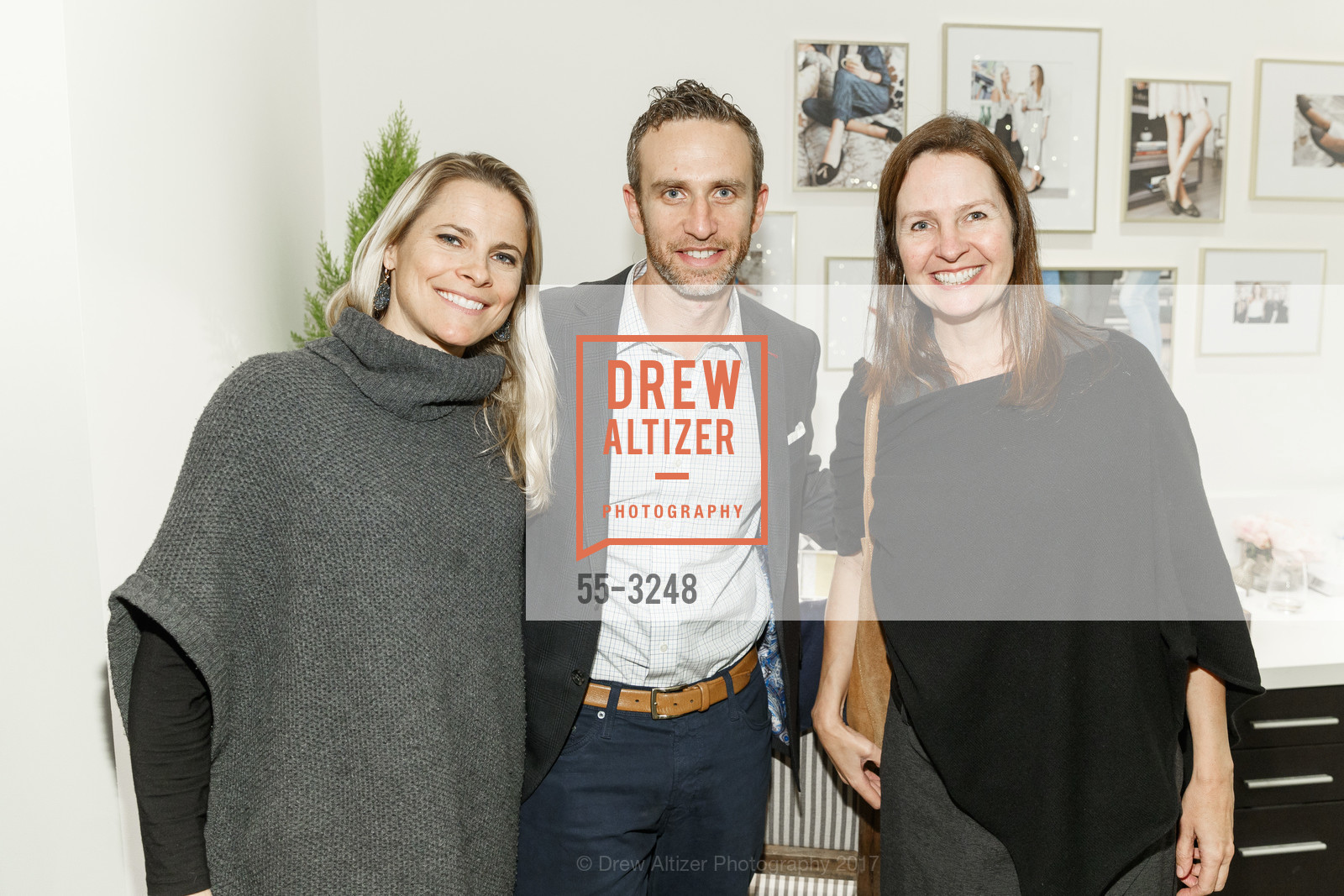 Vanessa Older, Ben Gumbert, Kristen Daley, Birdies Slipper Co Store Opening, Birdies. 1934 Union Street, SF, December 7th, 2017, Photo #55-3248 Vanessa Older, Ben Gumbert, Kristen Daley, Photo #55-3248