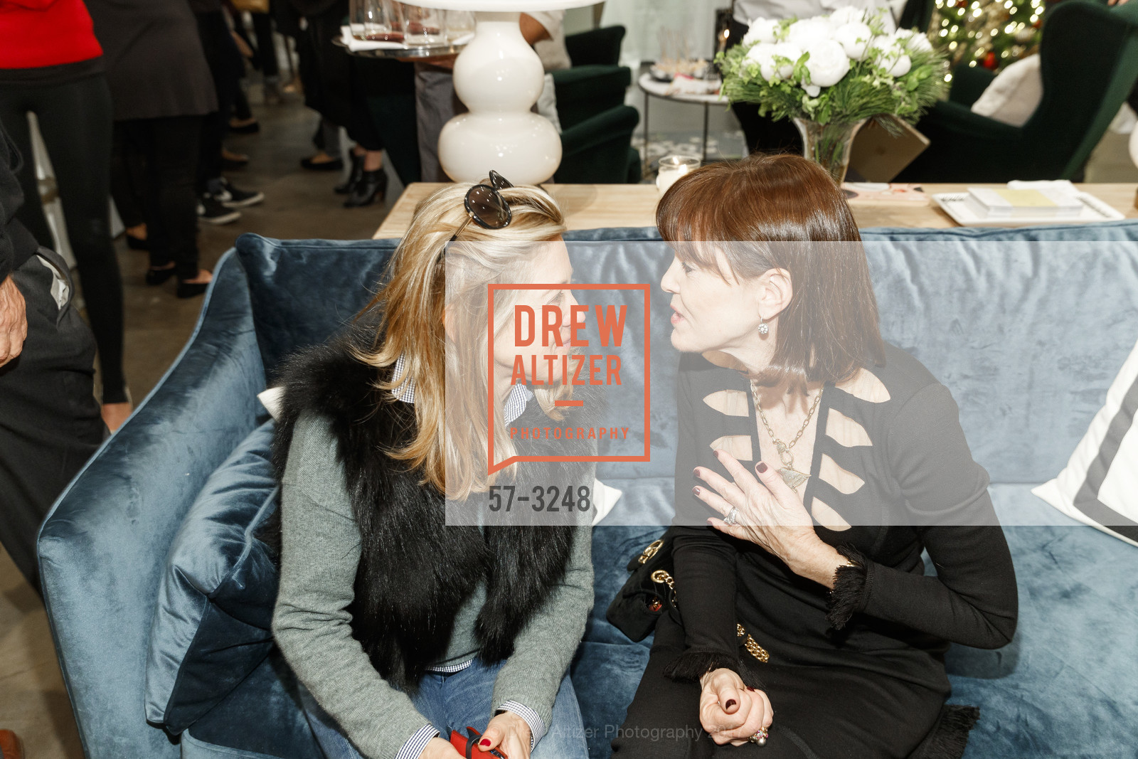 Kathryn Lasater, Allison Speer, Birdies Slipper Co Store Opening, Birdies. 1934 Union Street, SF, December 7th, 2017, Photo #57-3248 Kathryn Lasater, Allison Speer, Photo #57-3248