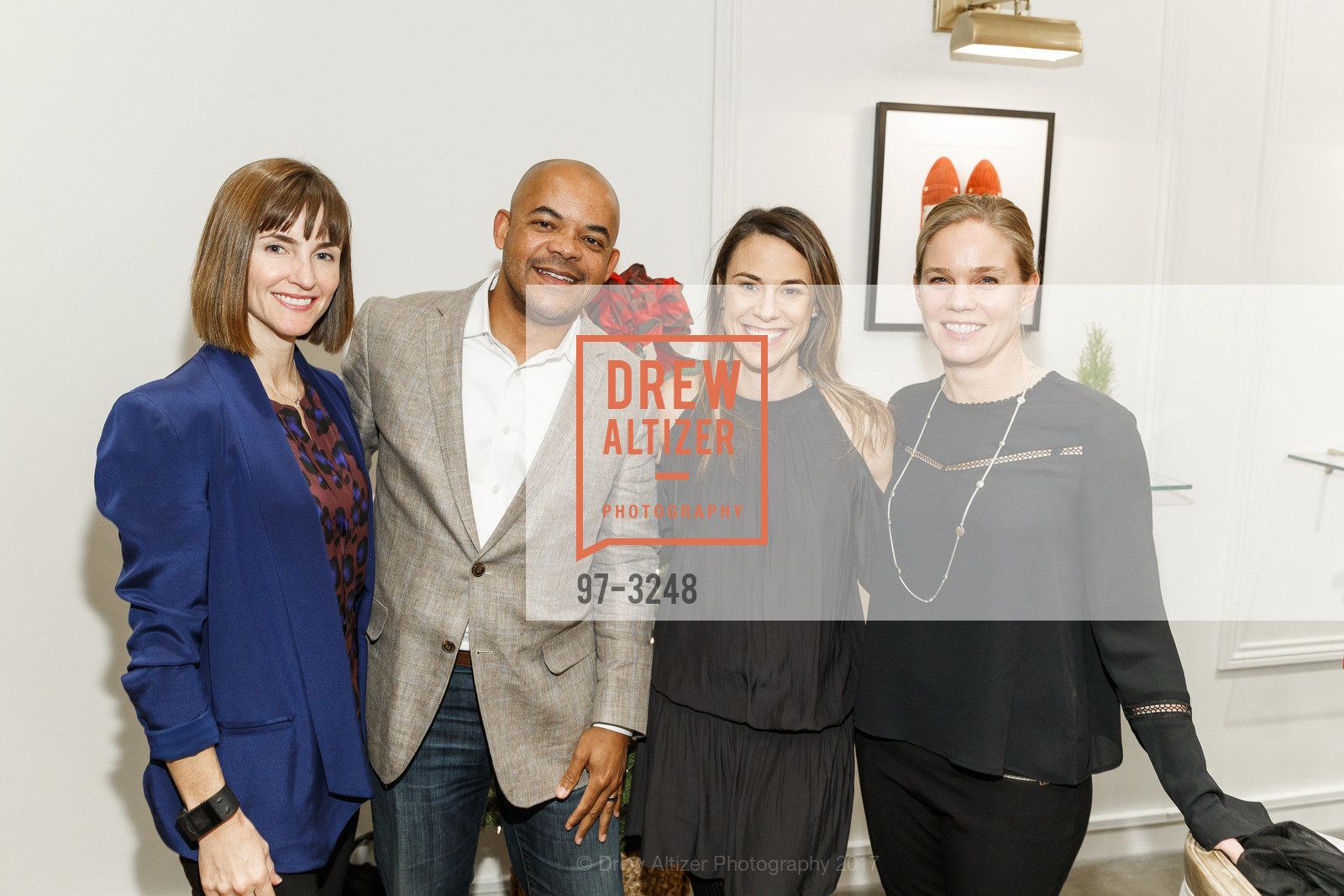 Mollie Ricker, David Ibnale, Lauren Cowal, Allison Bhusri, Birdies Slipper Co Store Opening, Birdies. 1934 Union Street, SF, December 7th, 2017, Photo #97-3248 Mollie Ricker, David Ibnale, Lauren Cowal, Allison Bhusri, Photo #97-3248