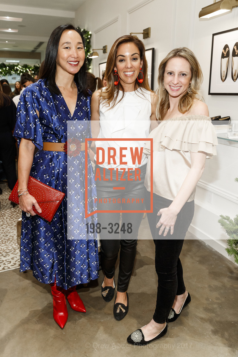 Carolyn Chang, Bianca Gates, Marisa Sharkey, Birdies Slipper Co Store Opening, Birdies. 1934 Union Street, SF, December 7th, 2017, Photo #198-3248 Carolyn Chang, Bianca Gates, Marisa Sharkey, Photo #198-3248