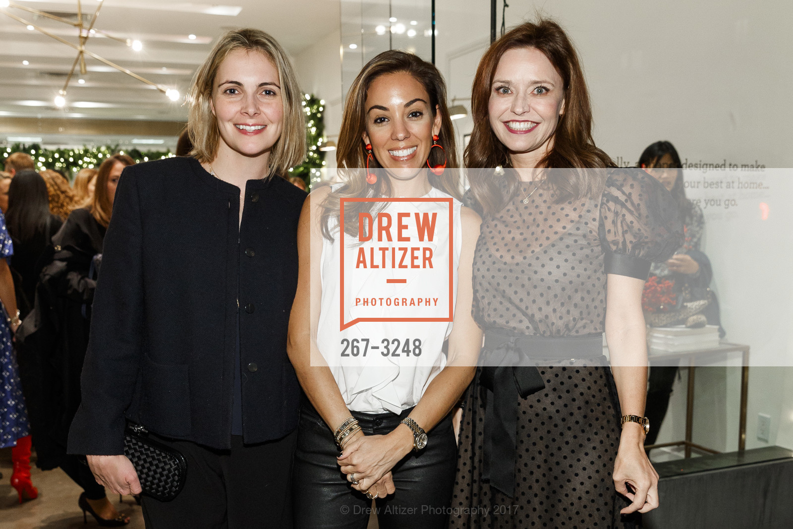 Max Boyer Glynn, Bianca Gates, Kristen Green, Birdies Slipper Co Store Opening, Birdies. 1934 Union Street, SF, December 7th, 2017, Photo #267-3248 Max Boyer Glynn, Bianca Gates, Kristen Green, Photo #267-3248