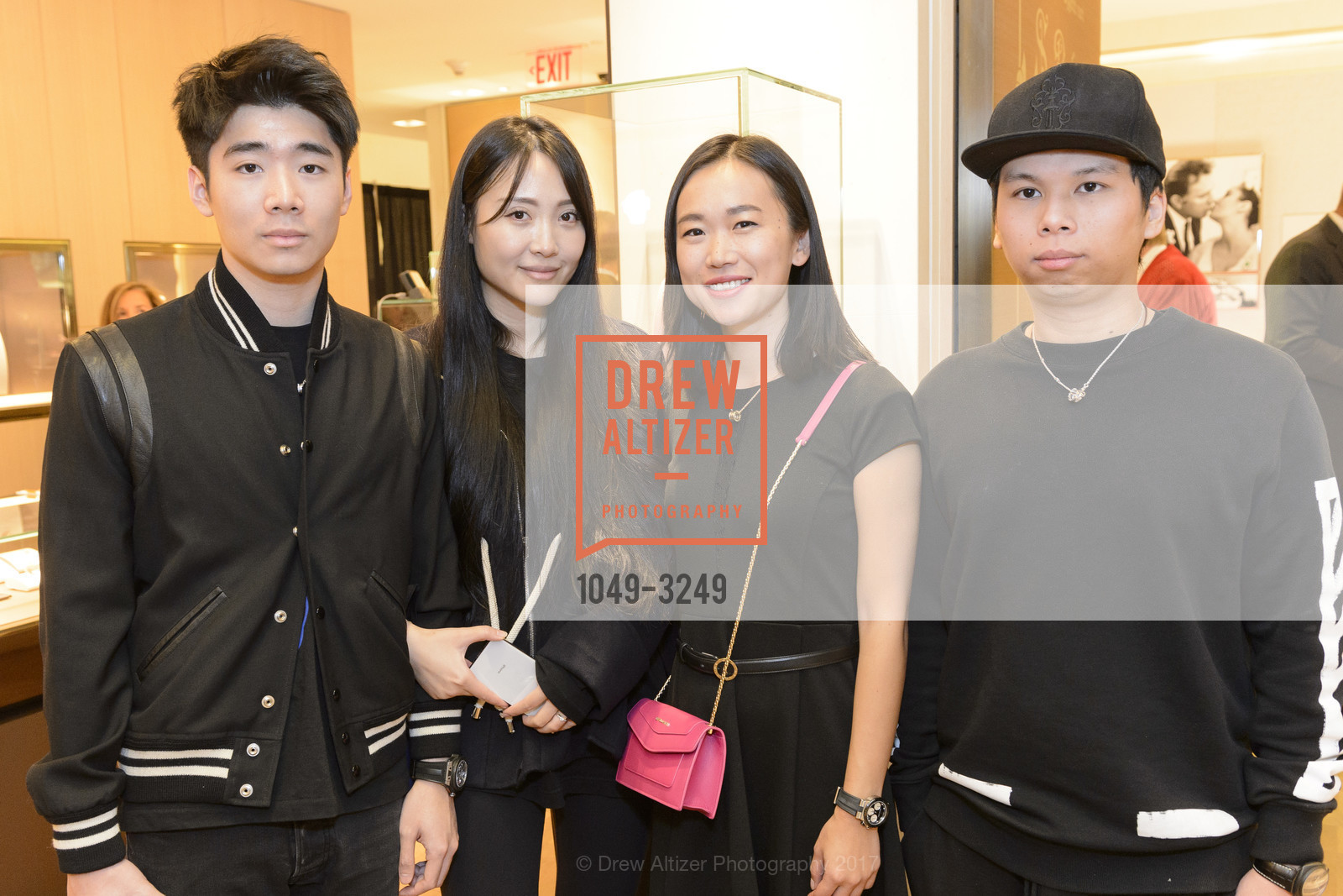 Austin Liu, Nicole Jia, Judy Liu, Ping Hin, Bulgari Holiday Cocktail Party with Festival Napa Valley, Bulgari. 200 Stockton St, December 7th, 2017, Photo #1049-3249 Austin Liu, Nicole Jia, Judy Liu, Ping Hin, Photo #1049-3249