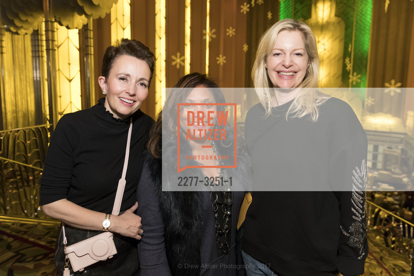 Suzette Clarke, Mecca Billings Nelson, Victoria Raiser, Sheila E. 60th Birthday Concert After Party, Mezzanine Level, Paramount Theatre. 2025 Broadway, Oakland 94612, December 7th, 2017, Photo #2277-3251-1 Suzette Clarke, Mecca Billings Nelson, Victoria Raiser, Photo #2277-3251-1