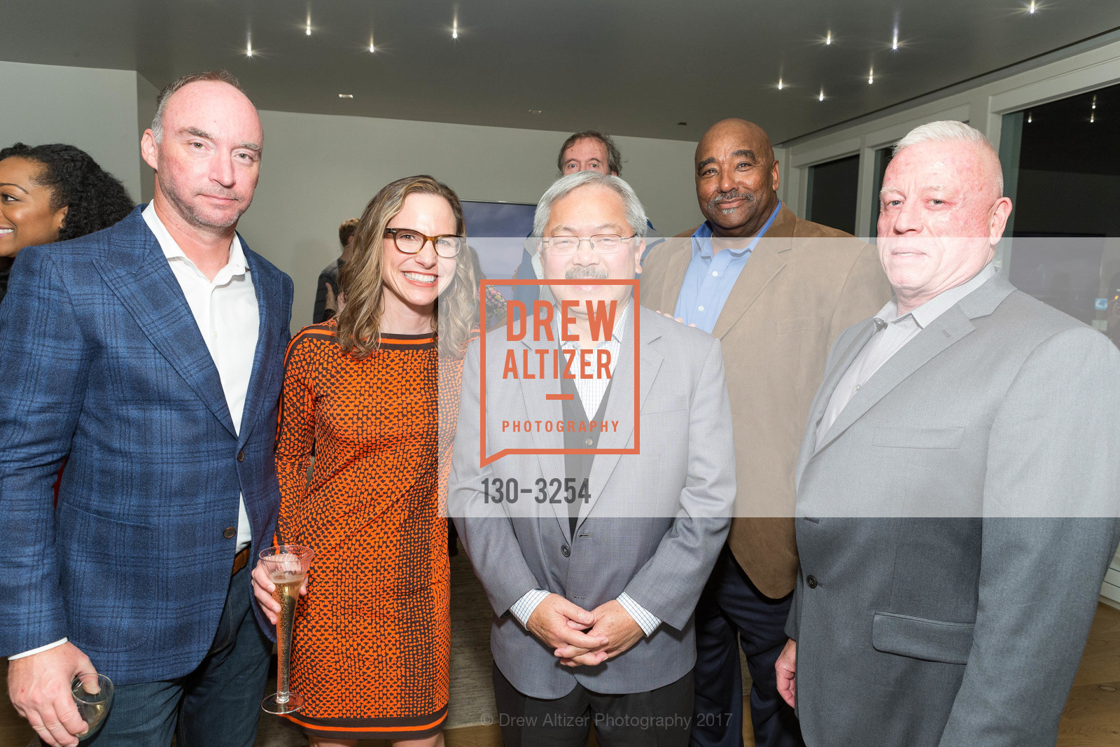 Marcus Young, Sarah Krupp, Ed Lee, Everett Cohen, Victor Makras hosts Malia Cohen event 2017, Private Residence, December 12th, 2017, Photo #130-3254 Marcus Young, Sarah Krupp, Ed Lee, Everett Cohen, Photo #130-3254