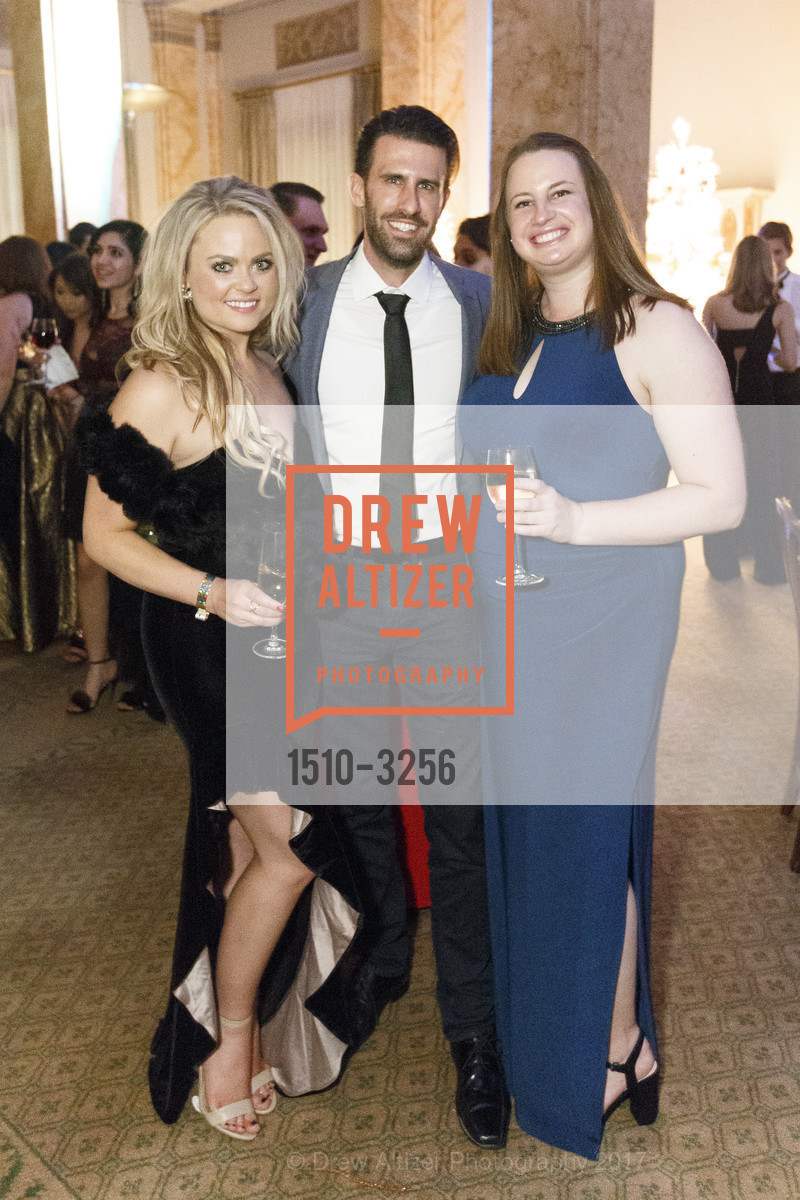Sydney Hayes, Scott Bohrer, Kim Sanguinetti, Spinsters of San Francisco Holiday Ball 2017, The Metropolitan Club. 640 Sutter St, San Francisco, CA 94102, December 9th, 2017, Photo #1510-3256 Sydney Hayes, Scott Bohrer, Kim Sanguinetti, Photo #1510-3256