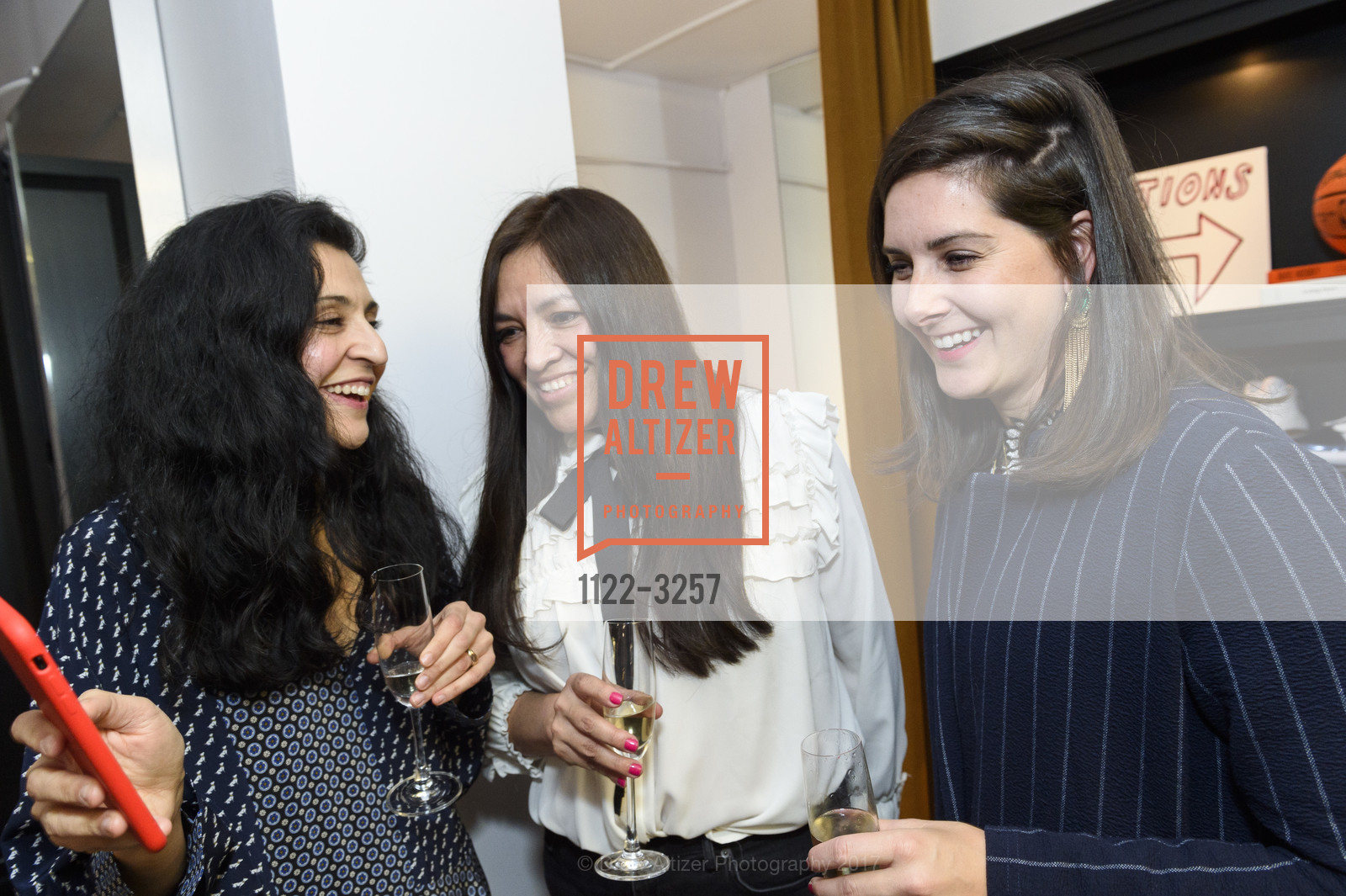 Rati Levesque, Natalie Shalk, The RealReal x Andre Iguodala Party, The RealReal Pop Up Shop. 222 Stockton Street, December 12th, 2017, Photo #1122-3257 Rati Levesque, Natalie Shalk, Photo #1122-3257