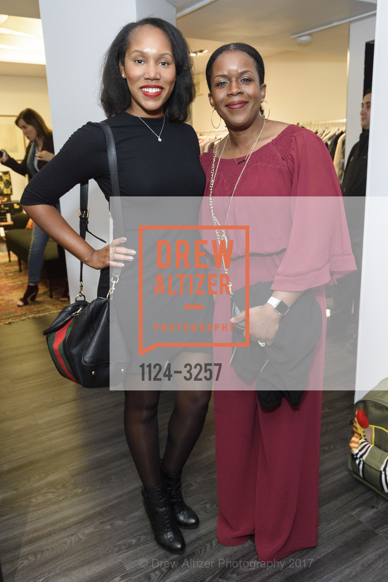 Simone Davis, Kathrina Weekes, The RealReal x Andre Iguodala Party, The RealReal Pop Up Shop. 222 Stockton Street, December 12th, 2017, Photo #1124-3257 Simone Davis, Kathrina Weekes, Photo #1124-3257