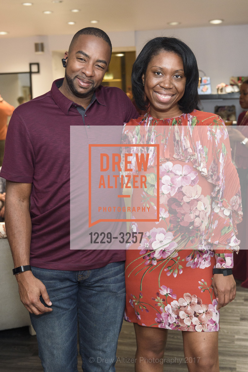 Brandon Hadley, Misha Itienne, The RealReal x Andre Iguodala Party, The RealReal Pop Up Shop. 222 Stockton Street, December 12th, 2017, Photo #1229-3257 Brandon Hadley, Misha Itienne, Photo #1229-3257