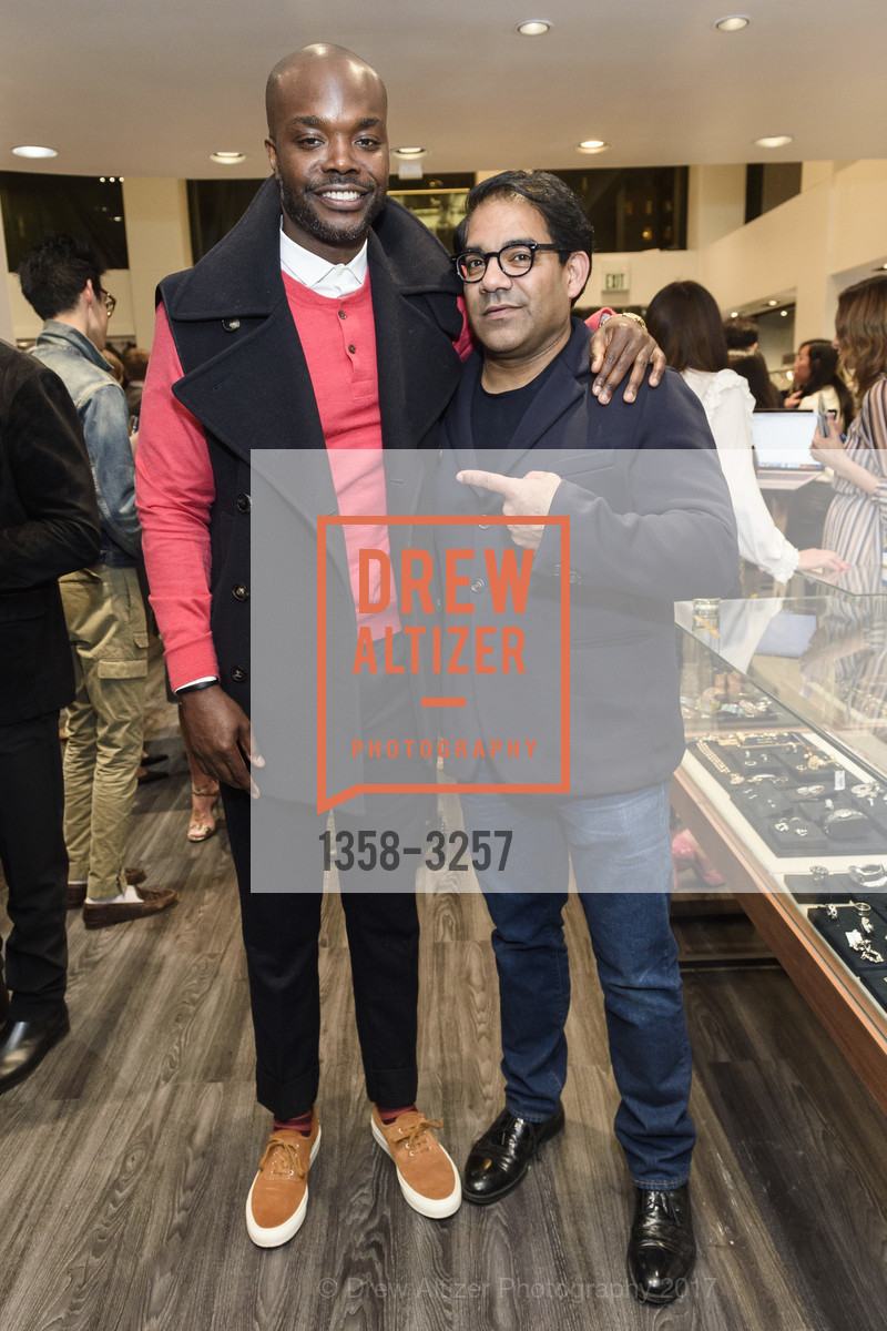 Rudy Thomas, Kuji Chahal, The RealReal x Andre Iguodala Party, The RealReal Pop Up Shop. 222 Stockton Street, December 12th, 2017, Photo #1358-3257 Rudy Thomas, Kuji Chahal, Photo #1358-3257