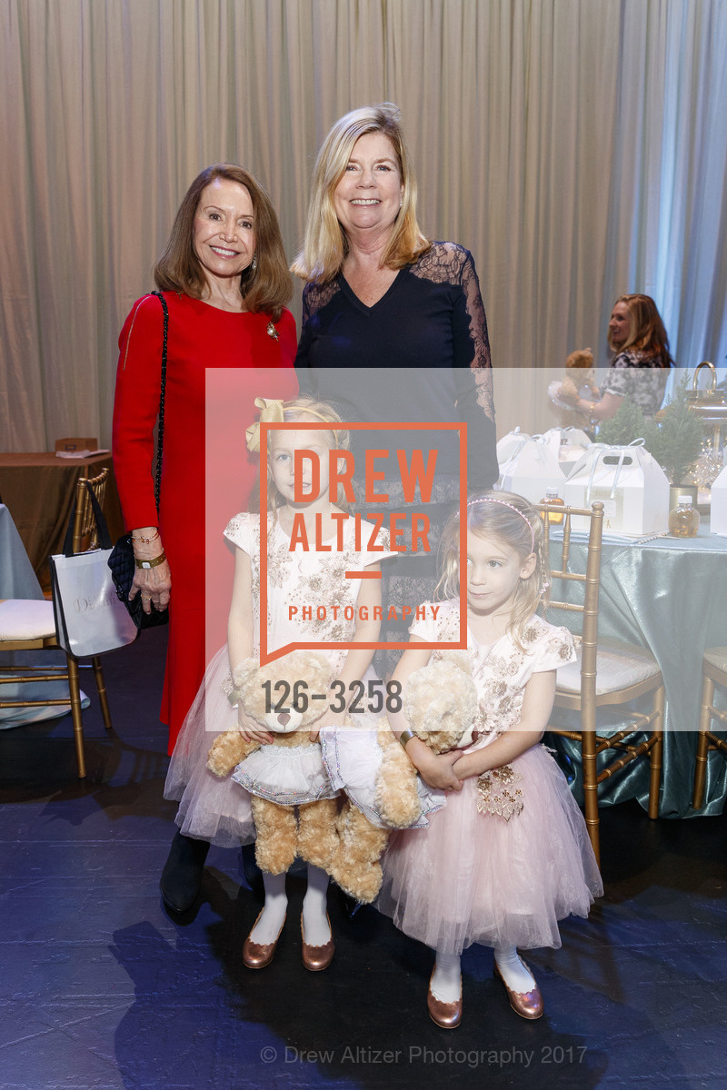 Christine Lamond, Olivia Lamond, Juliette Lamond, Sue Viniar, SF Ballet's Nutcracker Benefit Luncheon 2017: Land of Dreams, Davies Symphony Hall, Zellerbach Rehearsal Hall. 201 Van Ness Ave, December 16th, 2017, Photo #126-3258 Christine Lamond, Olivia Lamond, Juliette Lamond, Sue Viniar, Photo #126-3258