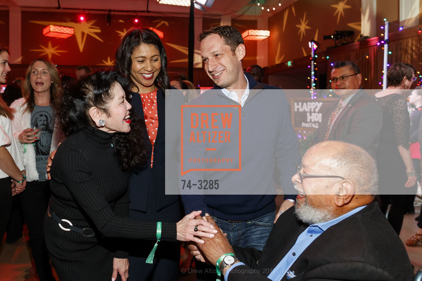 Janice Mirikatani, London Breed, Daniel Lurie, Cecil Williams, Photo #74-3285