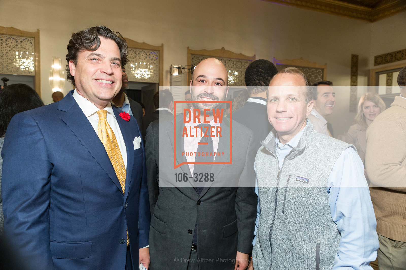 Peter Griebley, Dan Shapiro, Dave Coven, Holiday Hoops Luncheon with the SF Chamber of Commerce and the Golden State Warriors, The Westin St. Francis Hotel. 335 Powell St, San Francisco, CA 94102, December 15th, 2017, Photo #106-3288 Peter Griebley, Dan Shapiro, Dave Coven, Photo #106-3288