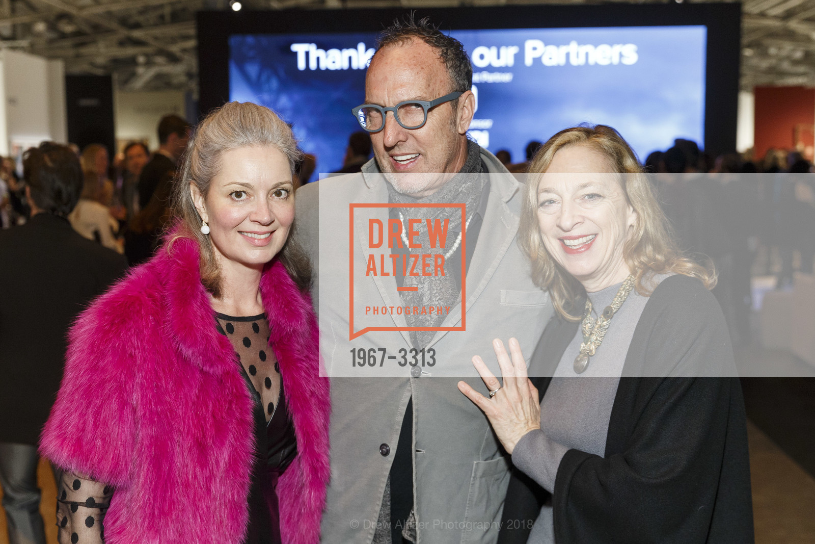 Sarah Gavlak, Maynard Monroe, Ana Roth, FOG Design+Art Preview Gala 2018, Fort Mason Center. 2 Marina Blvd, January 10th, 2018, Photo #1967-3313 Sarah Gavlak, Maynard Monroe, Ana Roth, Photo #1967-3313