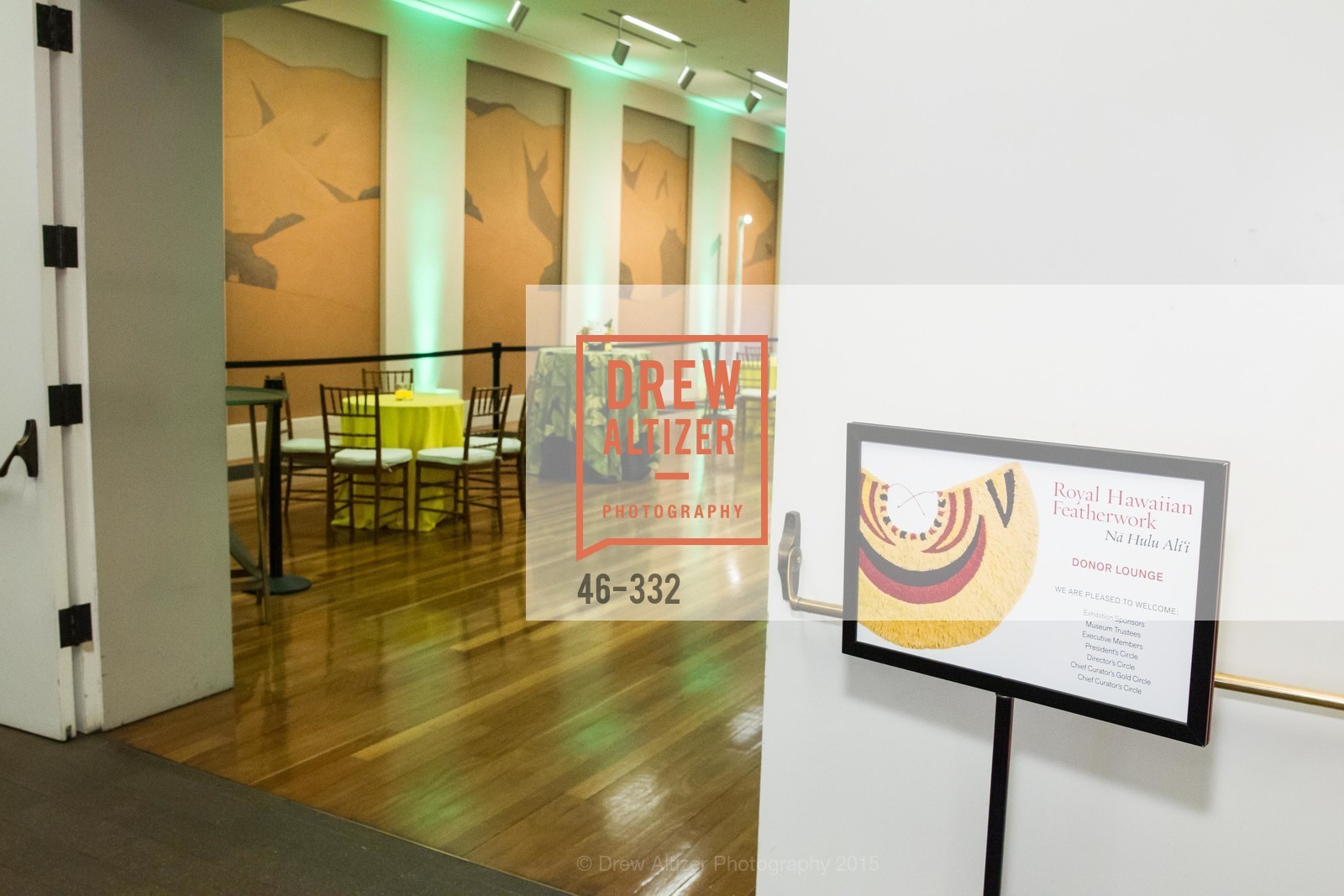 Atmosphere, Royal Hawaiian Featherwork Donor Reception at de Young, de Young Museum, September 30th, 2015,Drew Altizer, Drew Altizer Photography, full-service agency, private events, San Francisco photographer, photographer california